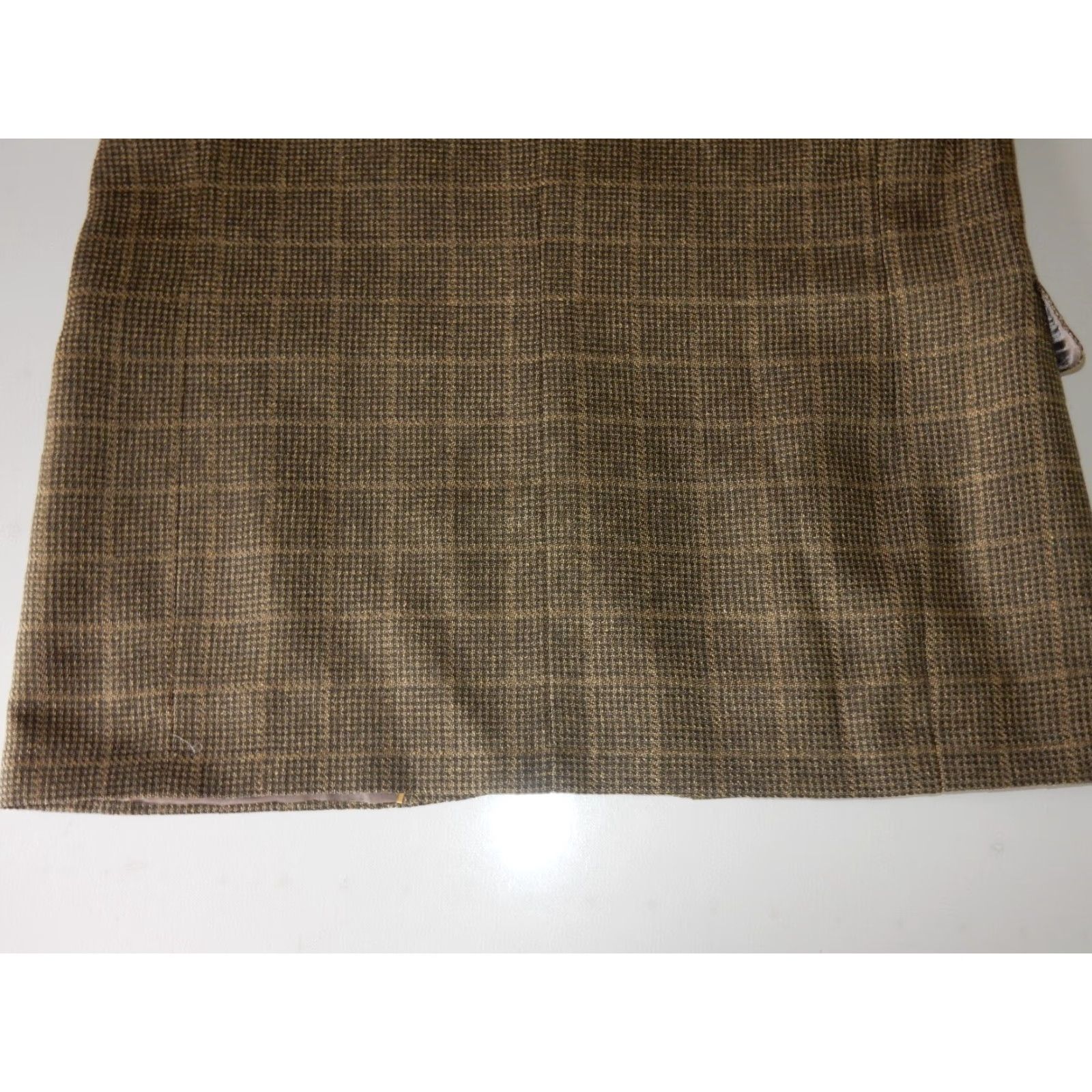 Hart Schaffner Marx VINTAGE Hart Schaffner Marx Men's Blazer Sport Coat Jacket Size 42L Wool Plaid Brown Size 42R - 5 Thumbnail
