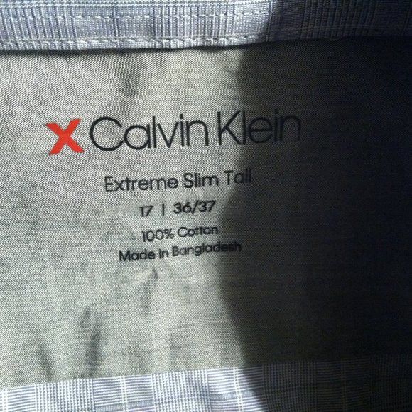 Calvin Klein CALVIN KLEIN BIG & TALL MENS NEW COTTON DRESS SHIRT 17/36-37 Size US XL / EU 56 / 4 - 6 Thumbnail
