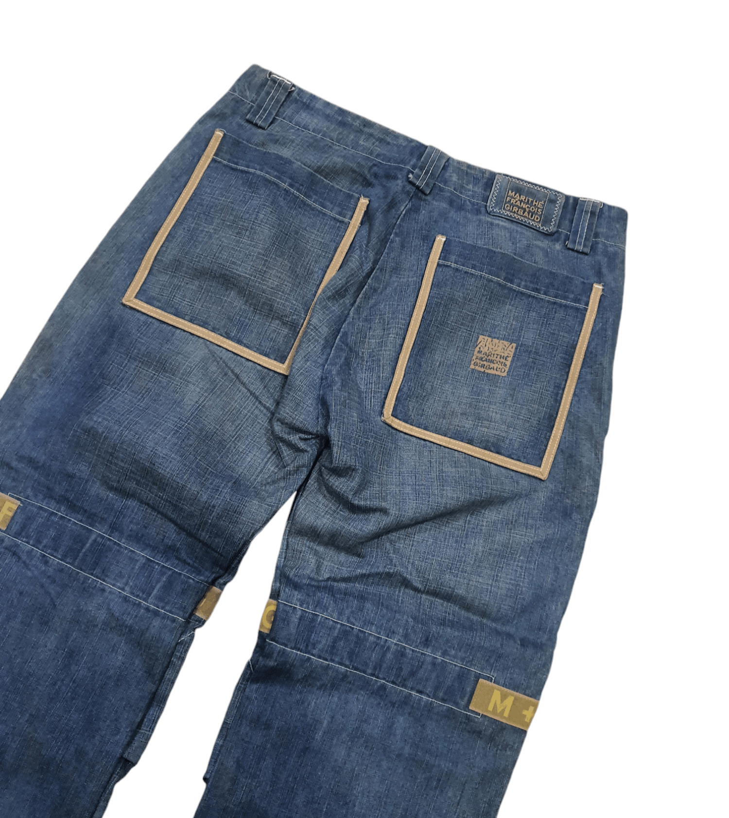 Marithe + Francois Girbaud × Vintage 90s MARITHE FRANCOIS GIRBAUD Wide Leg Baggy Blue Denim Jeans Size US 36 / EU 52 - 10 Thumbnail