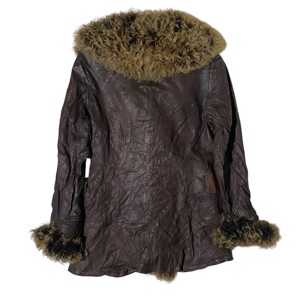 14th Addiction Y2k Sheep Leather Fur Jacket kmrii midas fuga gothic style Size S / US 4 / IT 40 - 12 Thumbnail