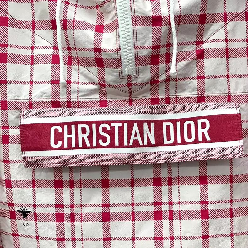 Dior Dior Red plaid hooded semi-zipp drawstring long-sleeved swe Size XS / US 0-2 / IT 36-38 - 5 Thumbnail