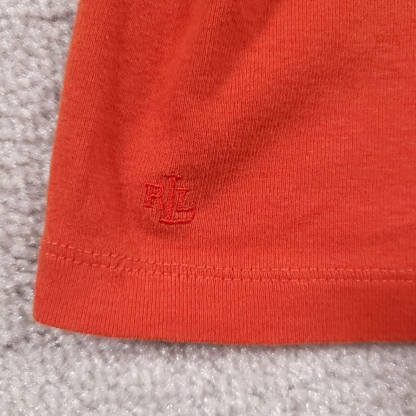 Ralph Lauren VINTAGE Lauren Ralph Lauren Short Rolled Sleeve Shirt Women's Large Orange V Neck Shirt Size L / US 10 / IT 46 - 5 Thumbnail