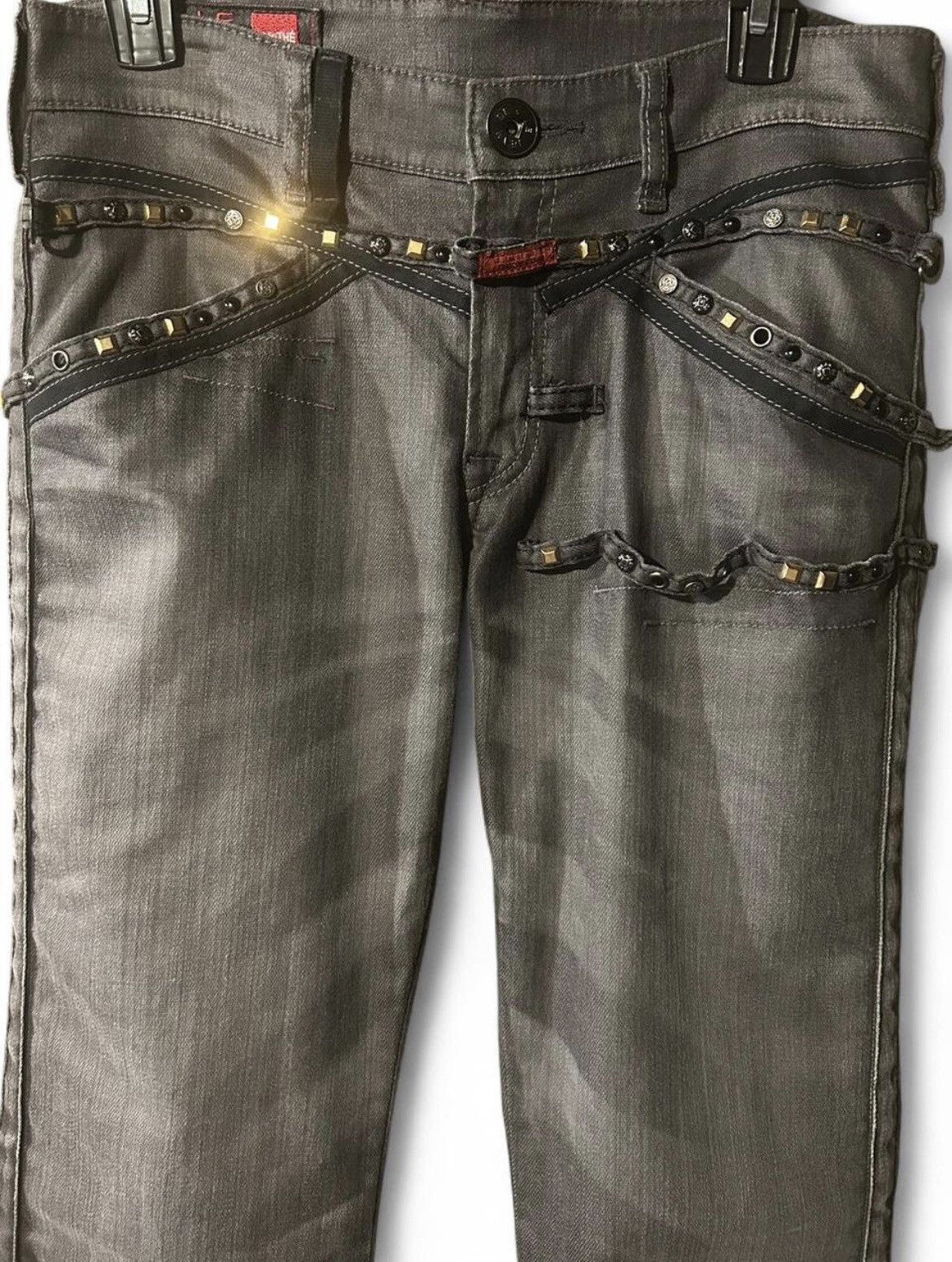 Marithe + Francois Girbaud Waxed Marithe Francois Girbaud Studded Snaker Denim Size US 30 / EU 46 - 9 Thumbnail