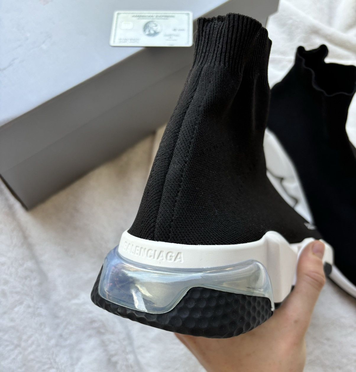 Balenciaga Balenciaga Black/Clear Speed Runners Sneakers Size US 13 / EU 46 - 3 Thumbnail