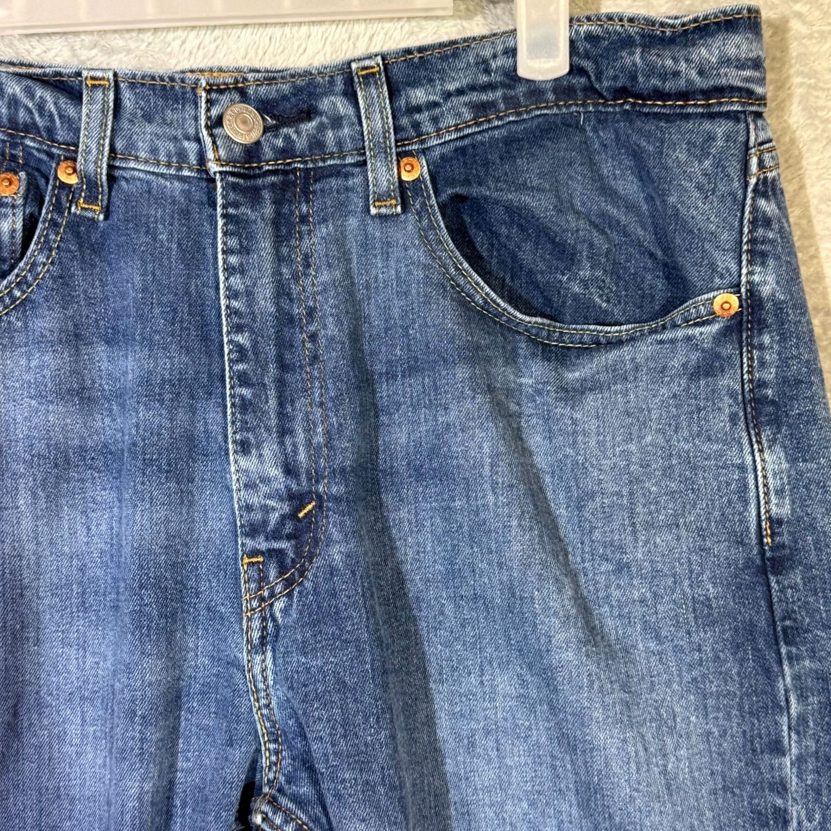 Levi's Levi’s 505 Jeans Men 34x30 Regular Fit Mid Rise Straight Blue Denim Classic Size US 34 / EU 50 - 4 Thumbnail
