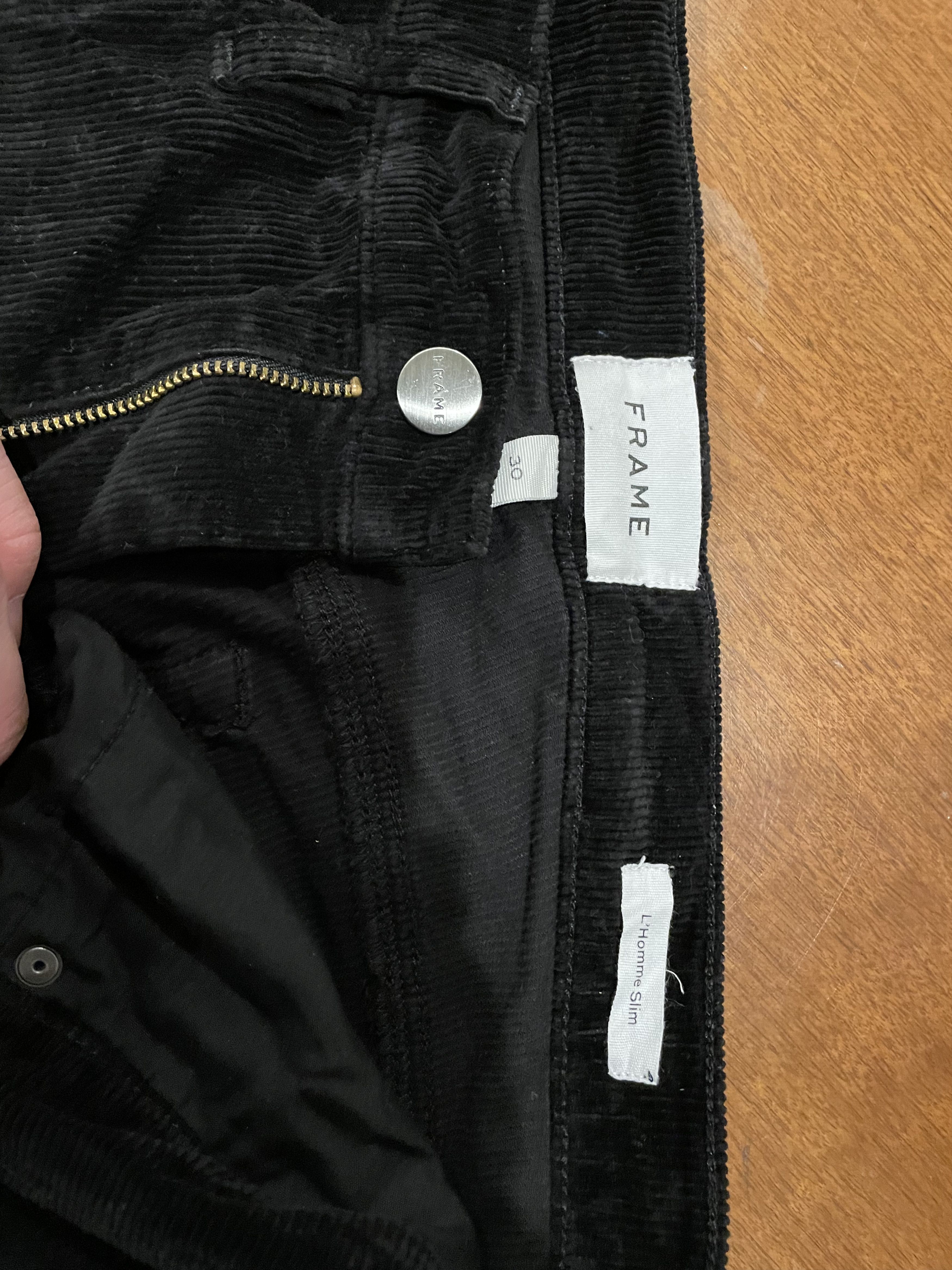 Frame Frame L'Homme Slim Corduroy Pants - Black Size US 30 / EU 46 - 2 Thumbnail