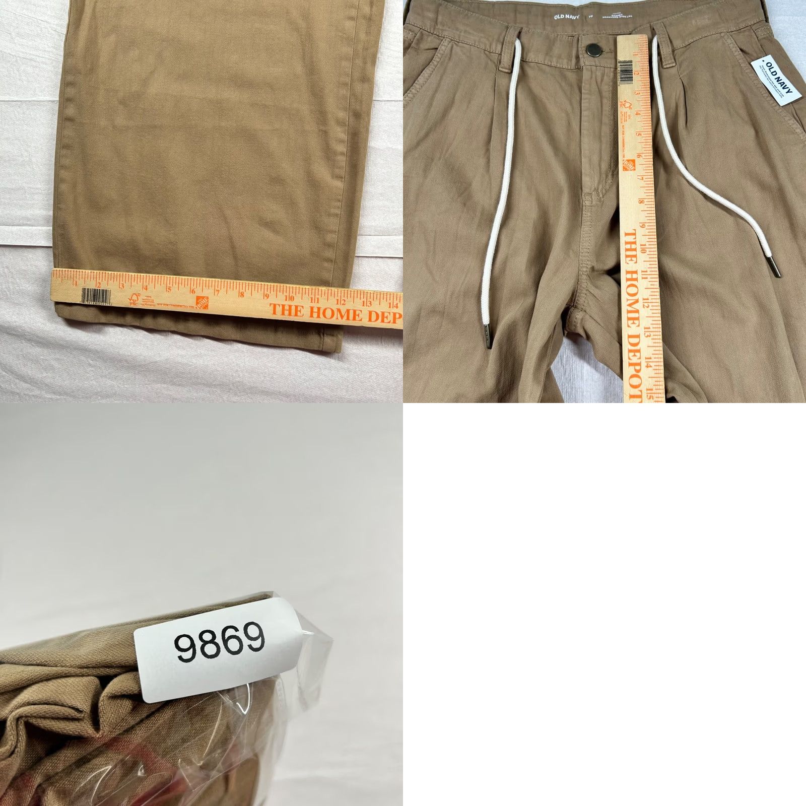 Old Navy Old Navy Pants Women High Rise Drapey Drawcord Wide Leg Baggy Tan Canvas Size 32" / US 10 / IT 46 - 8 Thumbnail