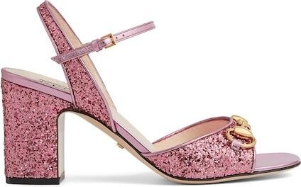 Gucci o1s1wg110425 Women's Sandals With Horsebit in Pink Size US 4.5 / IT 34.5 - 2 Thumbnail