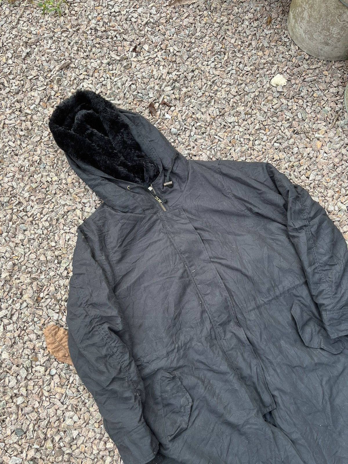 GRL Hooded Black Japanese Designer Jackets