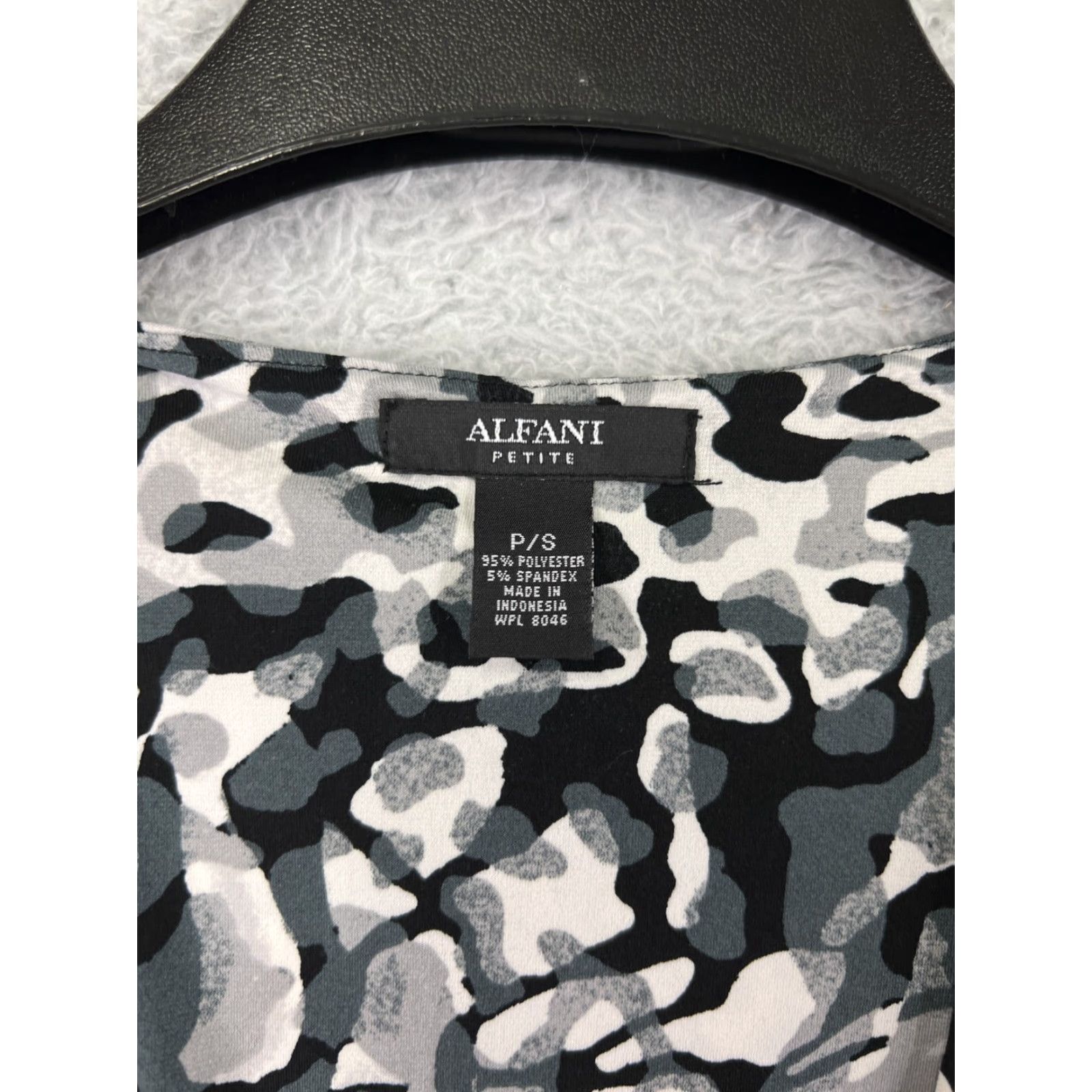 Alfani Alfani Dress Womens PS Black Gray White Cheetah Print Sleeveless Petite Ladies Size S / US 4 / IT 40 - 3 Thumbnail