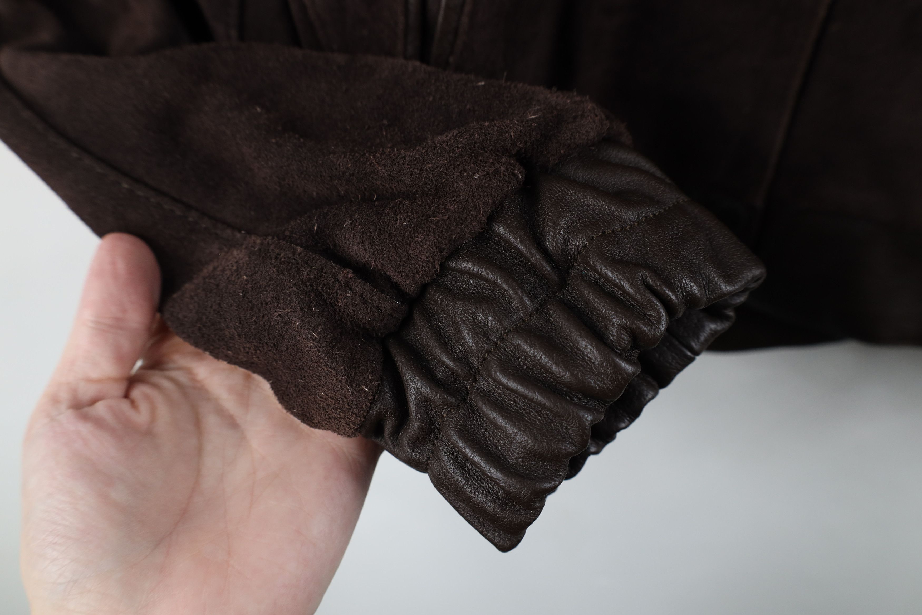 Vintage Vintage 80s 90s Streetwear Leather Bomber Jacket Dark Brown Size L / US 10 / IT 46 - 5 Thumbnail
