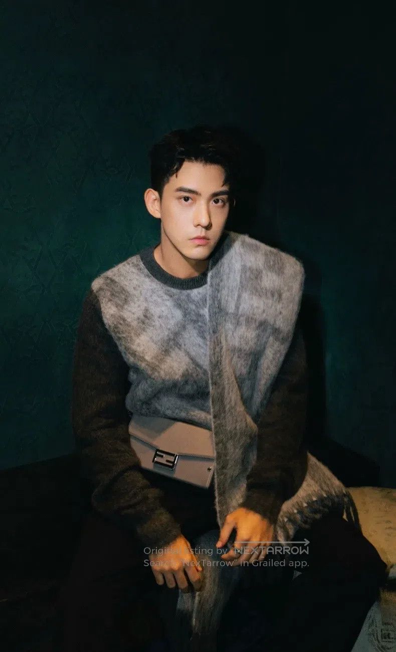 Fendi Fendi Men's Sweater, Smoke Gray, Made of a Blend of Malach Size US M / EU 48-50 / 2 - 6 Thumbnail