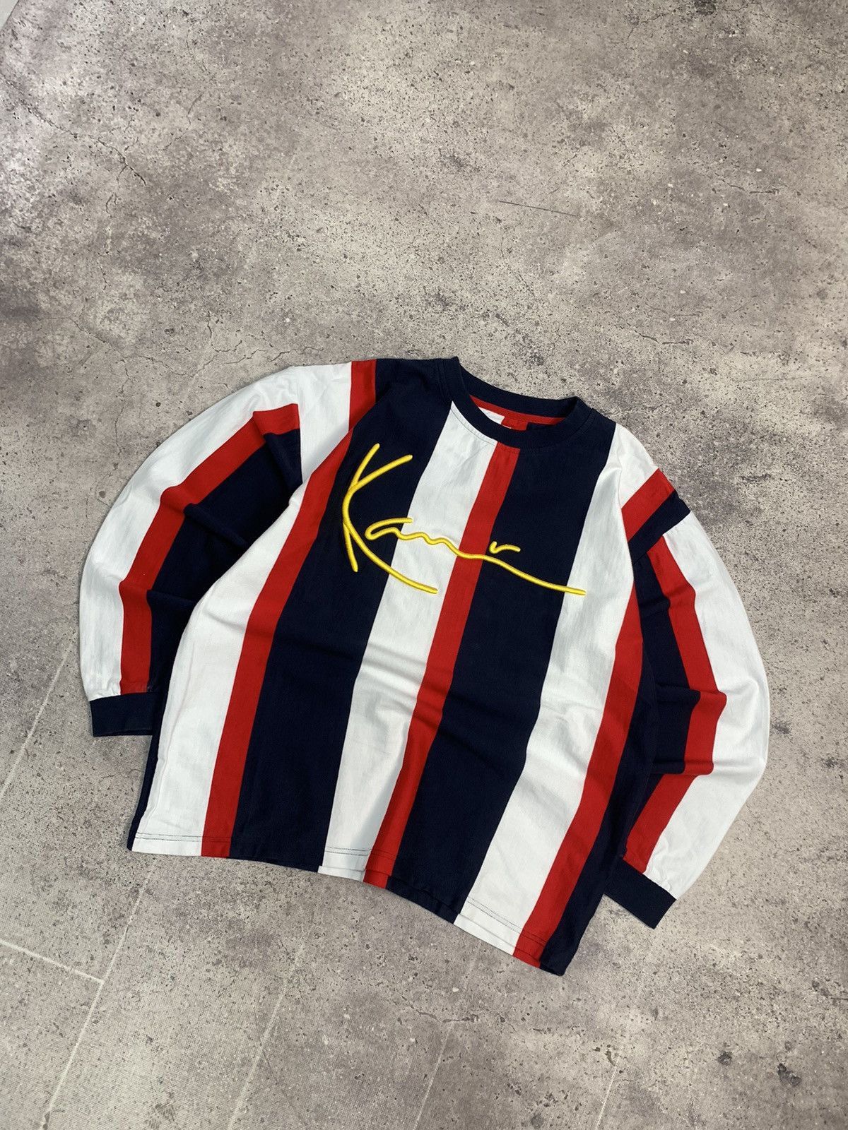 Karl Kani × Vintage Vintage Karl Kani rap denim long sleeve big logo y2k Size US L / EU 52-54 / 3 - 5 Thumbnail