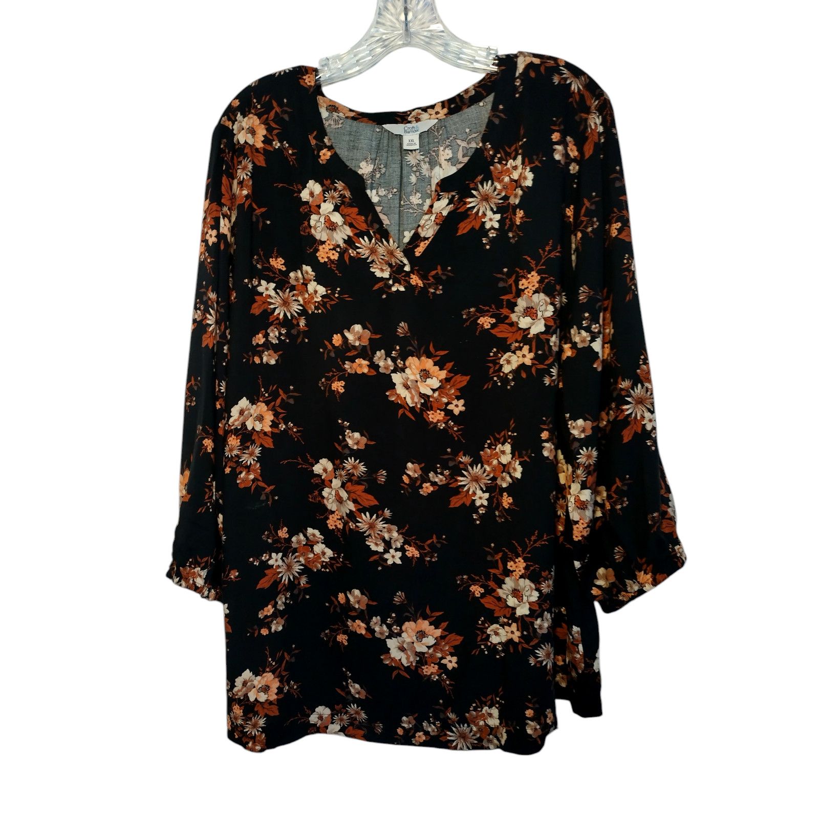 Croft & Barrow Croft & Barrow Womens Long Sleeve Blouse Floral SZ XXL Size XXL / US 16-18 / IT 52-54 - 6 Thumbnail