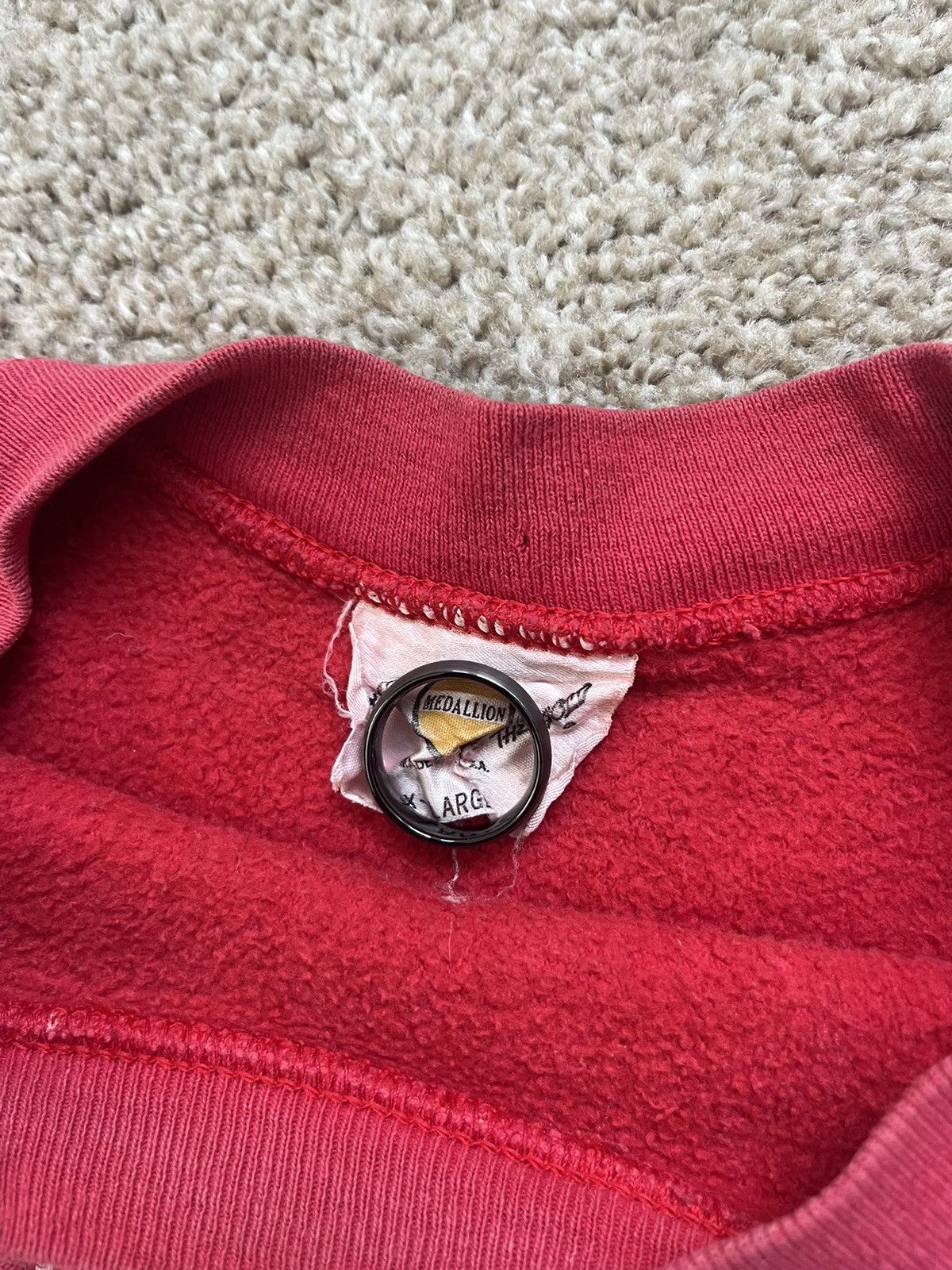 Vintage Vtg 70s University Kansas Jayhawks Chi Omega Dad Crewneck Size US L / EU 52-54 / 3 - 3 Thumbnail