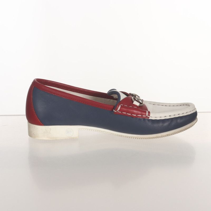 Gucci Gucci Round Toe Metal Buckle Loafers - Size US 5 / EU 37 - 4 Thumbnail