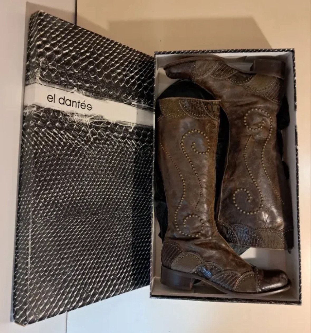 Other El Dantes ocher Boots – Size EU 41 – Genuine Leather Size US 10 / IT 40 - 9 Thumbnail