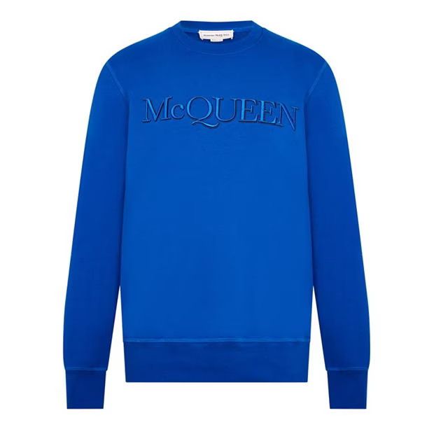 image of Alexander Mcqueen O1G2R1Mq0324 Sweater In Galac Blue, Men's (Size Large)