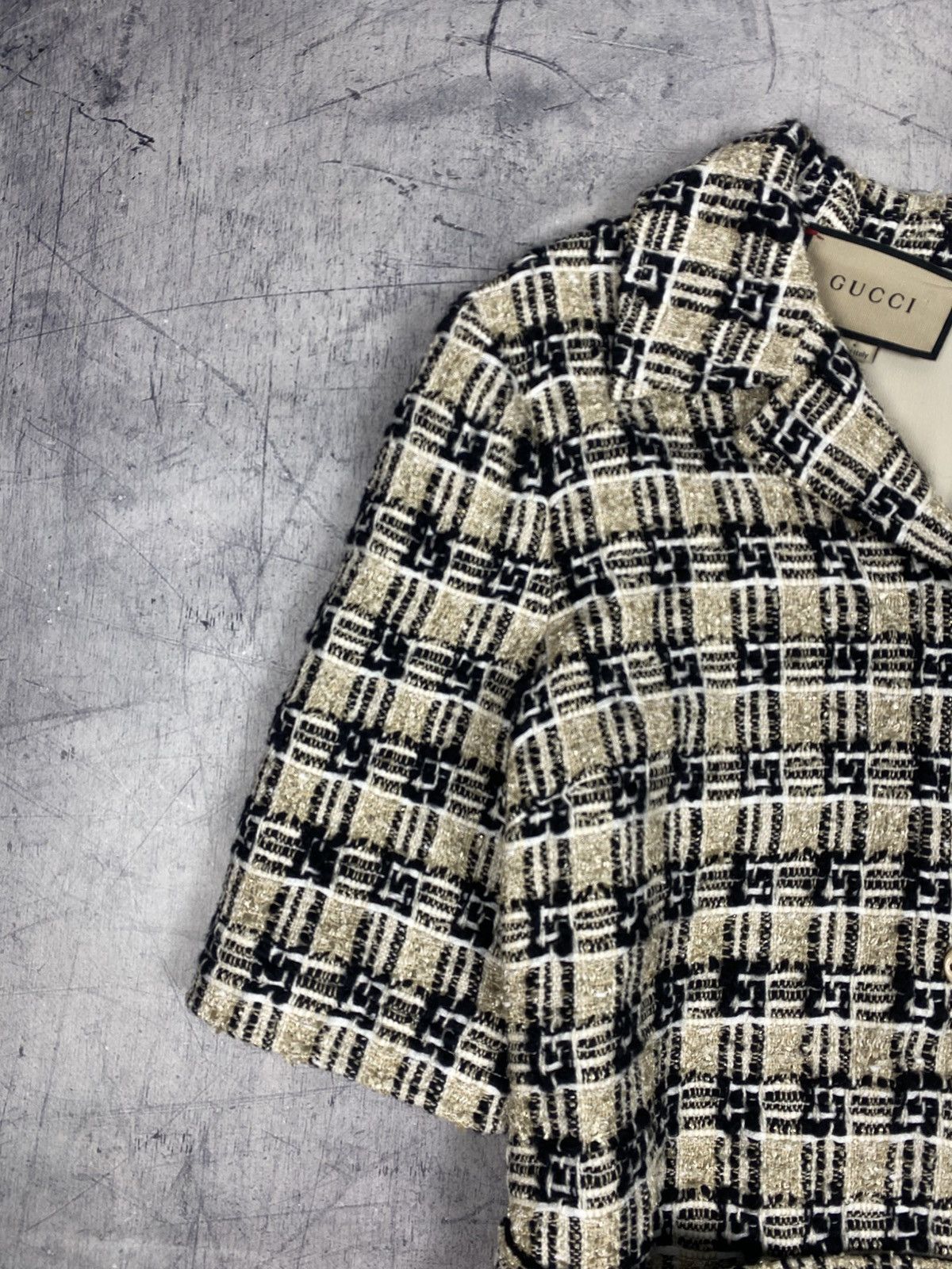 Gucci Gucci GG Monogram Tweed Belted Dress Size IT 42 Size M / US 6-8 / IT 42-44 - 7 Thumbnail