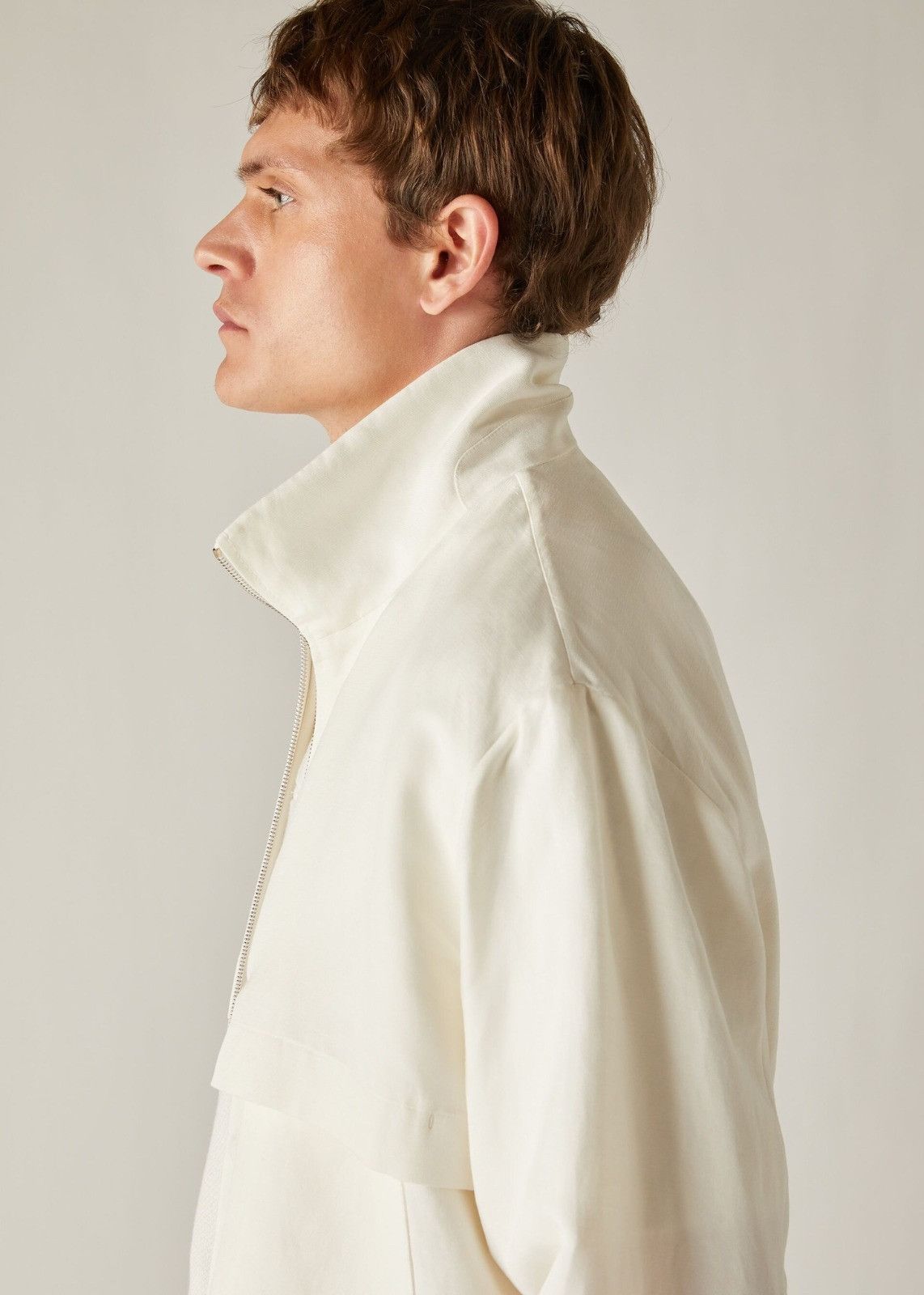 Loro Piana o1srvl11e0924 Dattilo Bomber Jacket in White Size US M / EU 48-50 / 2 - 5 Thumbnail