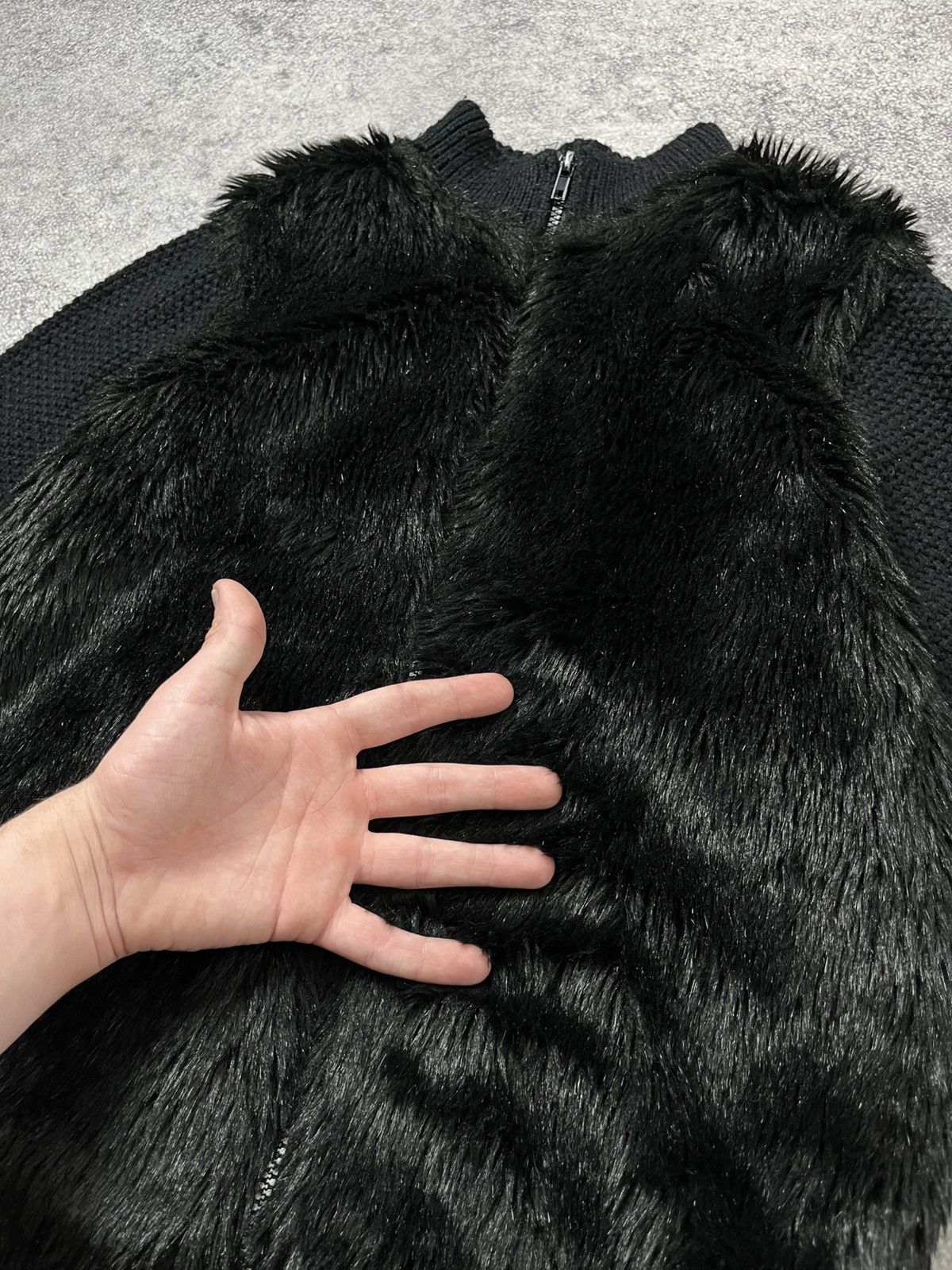 Hysteric Glamour 🔥FAUX FUR HYSTERIC GLAMOUR VIBE CROPPED ZIP SWEATER JACKET Size US M / EU 48-50 / 2 - 8 Thumbnail