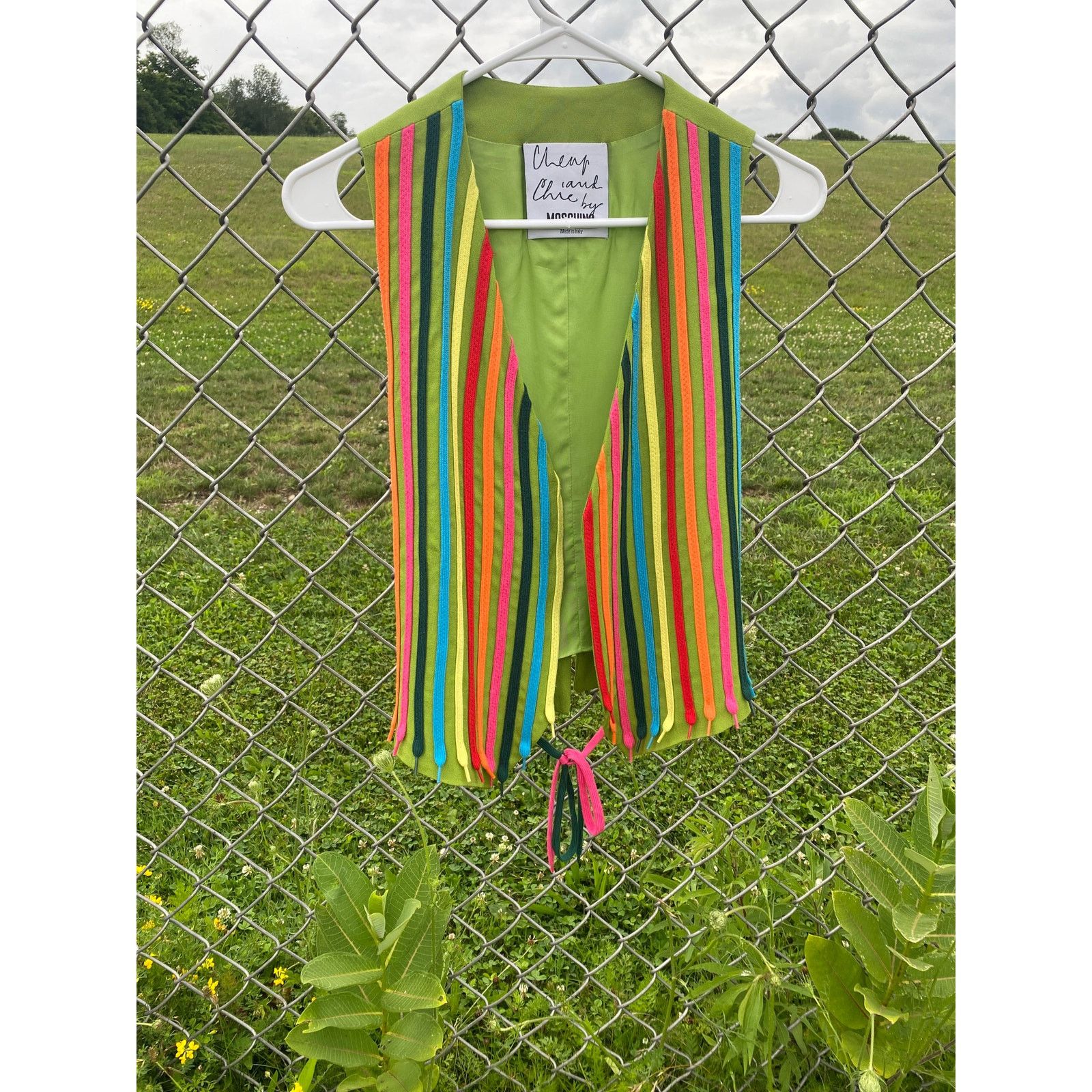Moschino SUPER RARE 1990's Moschino Cheap & Chic Shoelace Vest Size L / US 10 / IT 46 - 1 Thumbnail