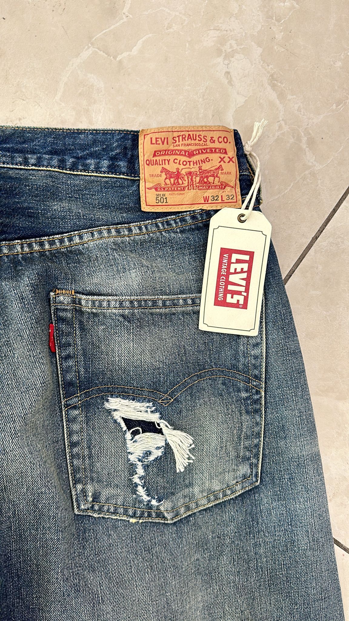 Levi's Vintage Clothing LVC SAMPLE Levi's Vintage Clothing 1966 501XX Selvedge Jean Size US 32 / EU 48 - 6 Thumbnail