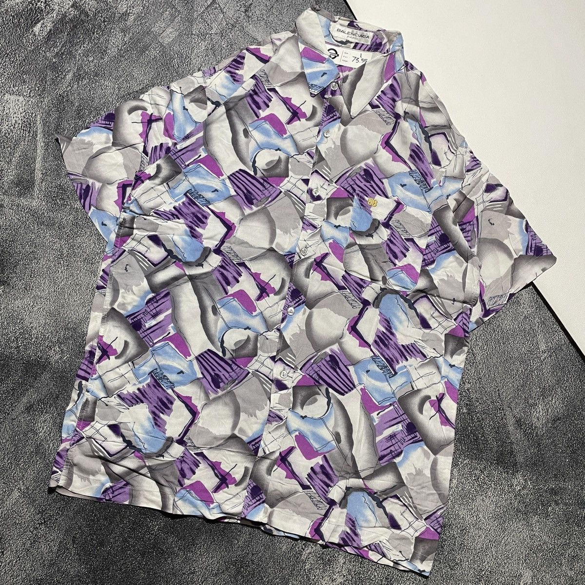 Balenciaga Rare 1993 Balenciaga Shirts Pattern Size US L / EU 52-54 / 3 - 2 Thumbnail