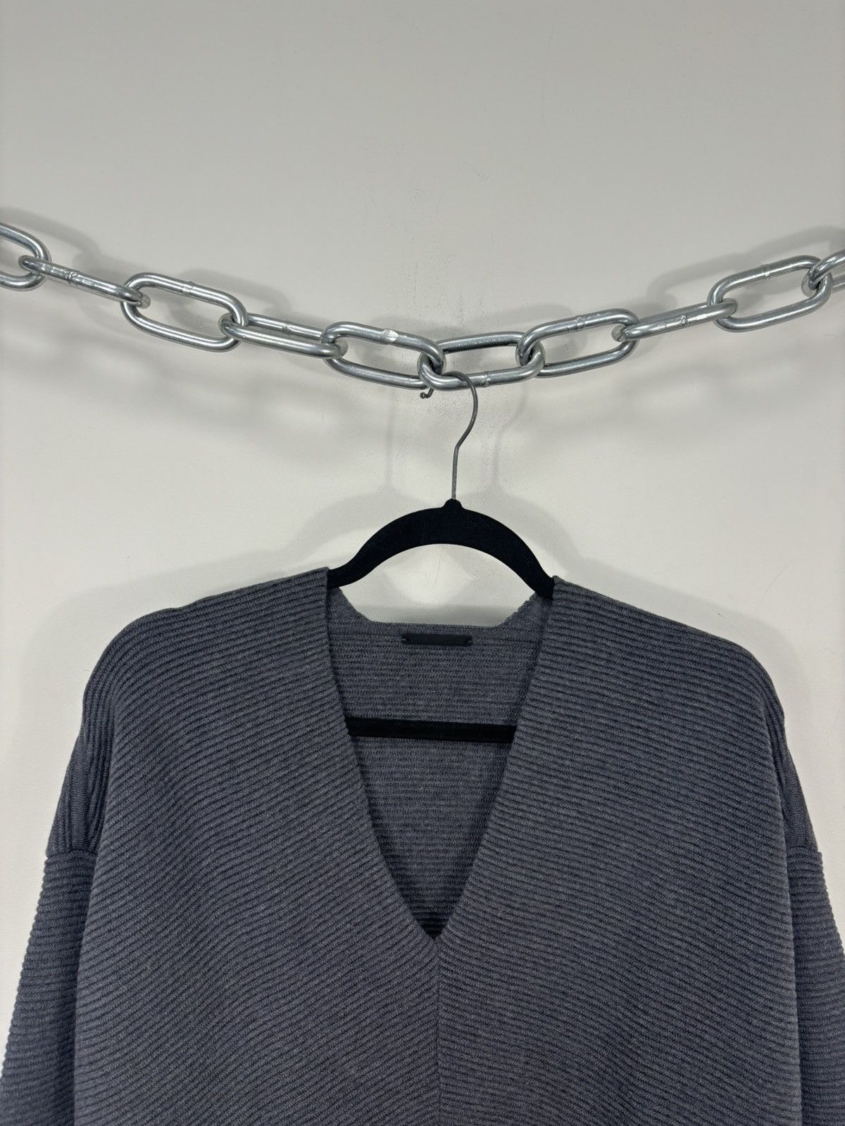 Annette Gortz Annette Gortz Heavy Ribbed Wool Nylon Knit V-Neck Sweater Size XS / US 0-2 / IT 36-38 - 4 Thumbnail