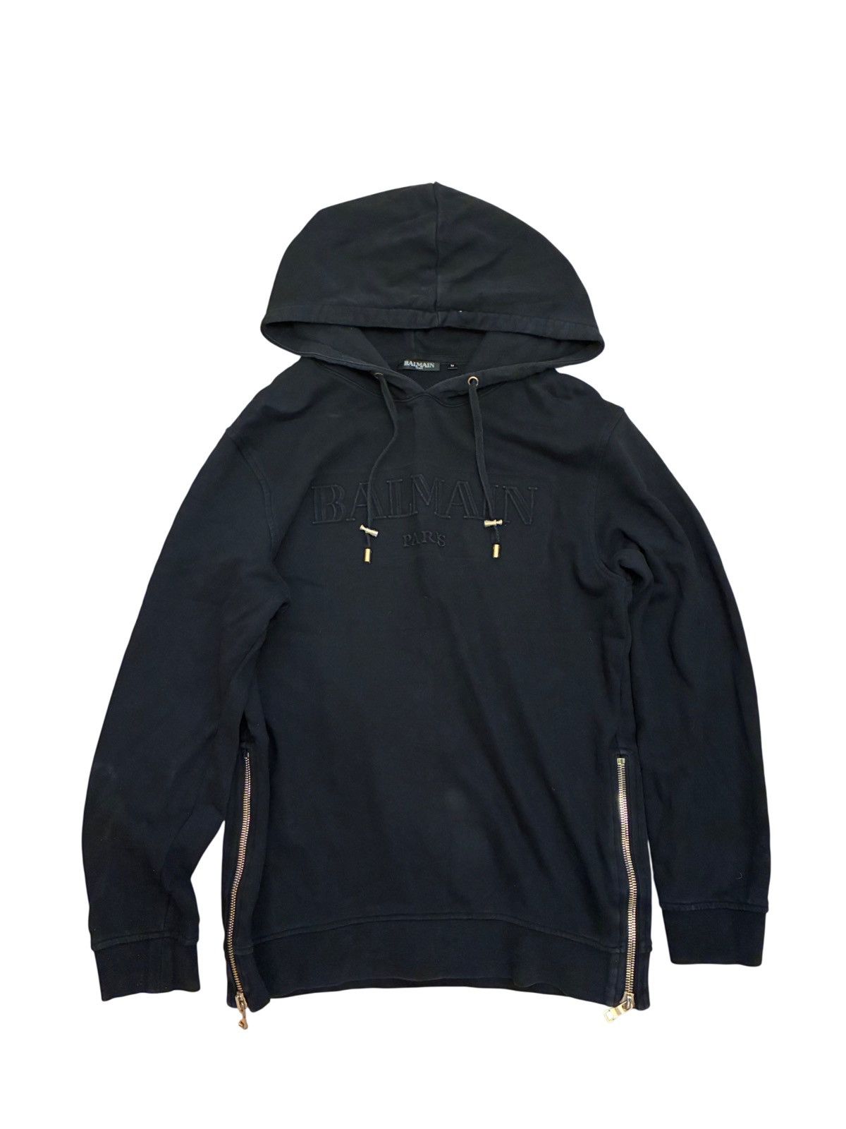 Balmain Pullover Side Zip Hoodie
