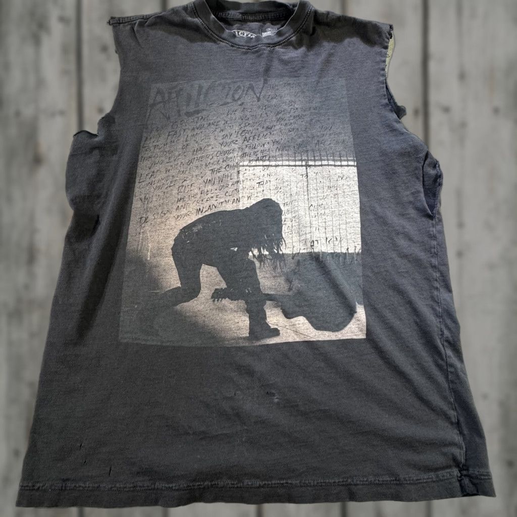 Affliction VINTAGE Affliction Men's T-Shirt Sleeveless Punk Grunge Rock Music Black Small Distressed Graphic Tee Size US S / EU 44-46 / 1 - 1 Thumbnail