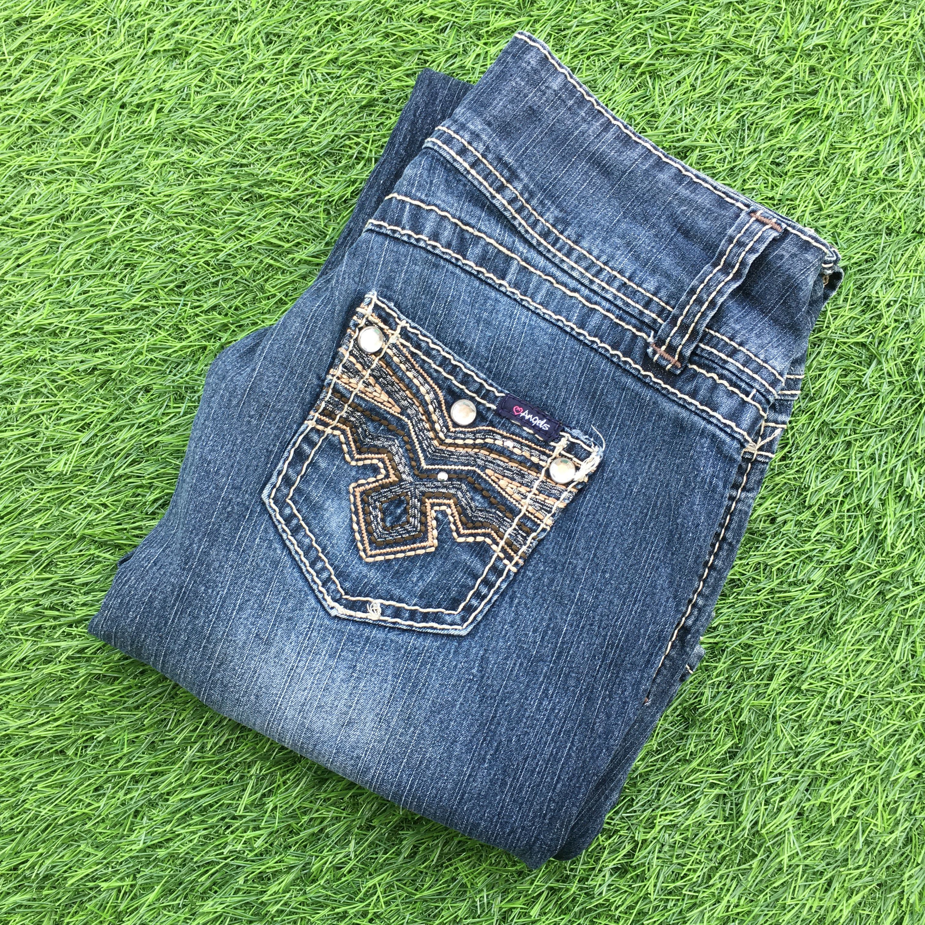 Designer Angels Jeans Bootcut Stretch Jeans D-969 Size 24" / US 00 / IT 34 - 9 Thumbnail