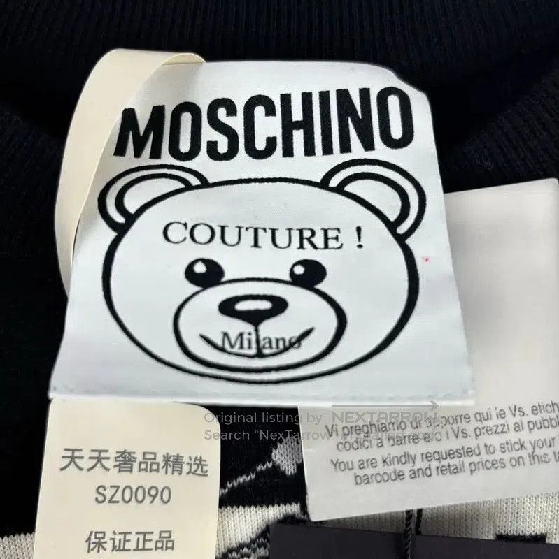 Moschino Moschino Black Wool Sweater with Bear Design . Size XXS / US 00 / IT 34 - 3 Thumbnail
