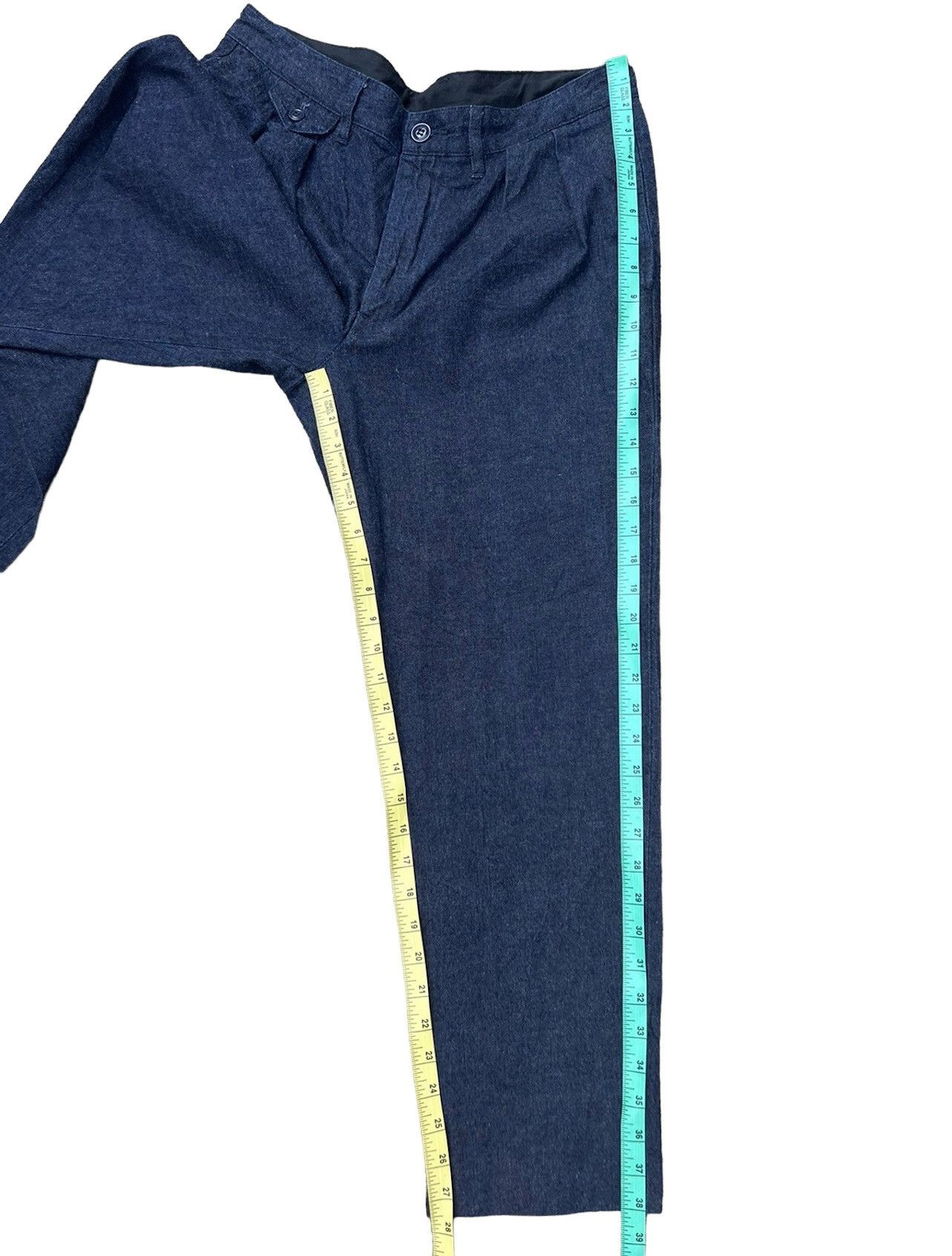 Vintage Ozaki Kinsei Japan Indigo Blue Denim Cropped Trouser Pant Size US 32 / EU 48 - 5 Thumbnail