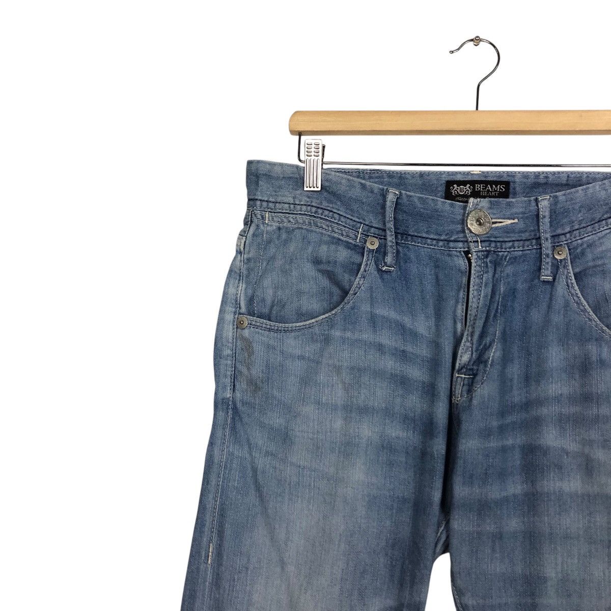 Beams Plus 📌Vintage Denim Jeans Biker Beams Heart Issey Miyake Size 34" / US 12 / IT 48 - 8 Thumbnail
