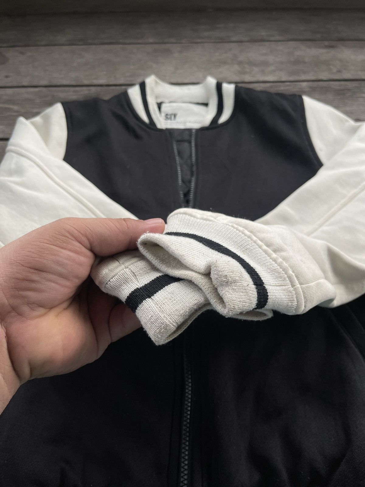 Designer × Japanese Brand SLY BLACK WHITE FULLZIPPER JACKET Size US M / EU 48-50 / 2 - 5 Thumbnail