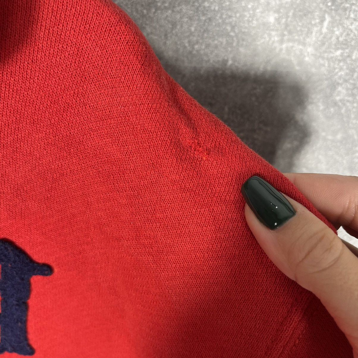 Ralph Lauren Vintage Ralph Lauren Old English P Half Zip Hoodie Red Size US XXL / EU 58 / 5 - 8 Thumbnail