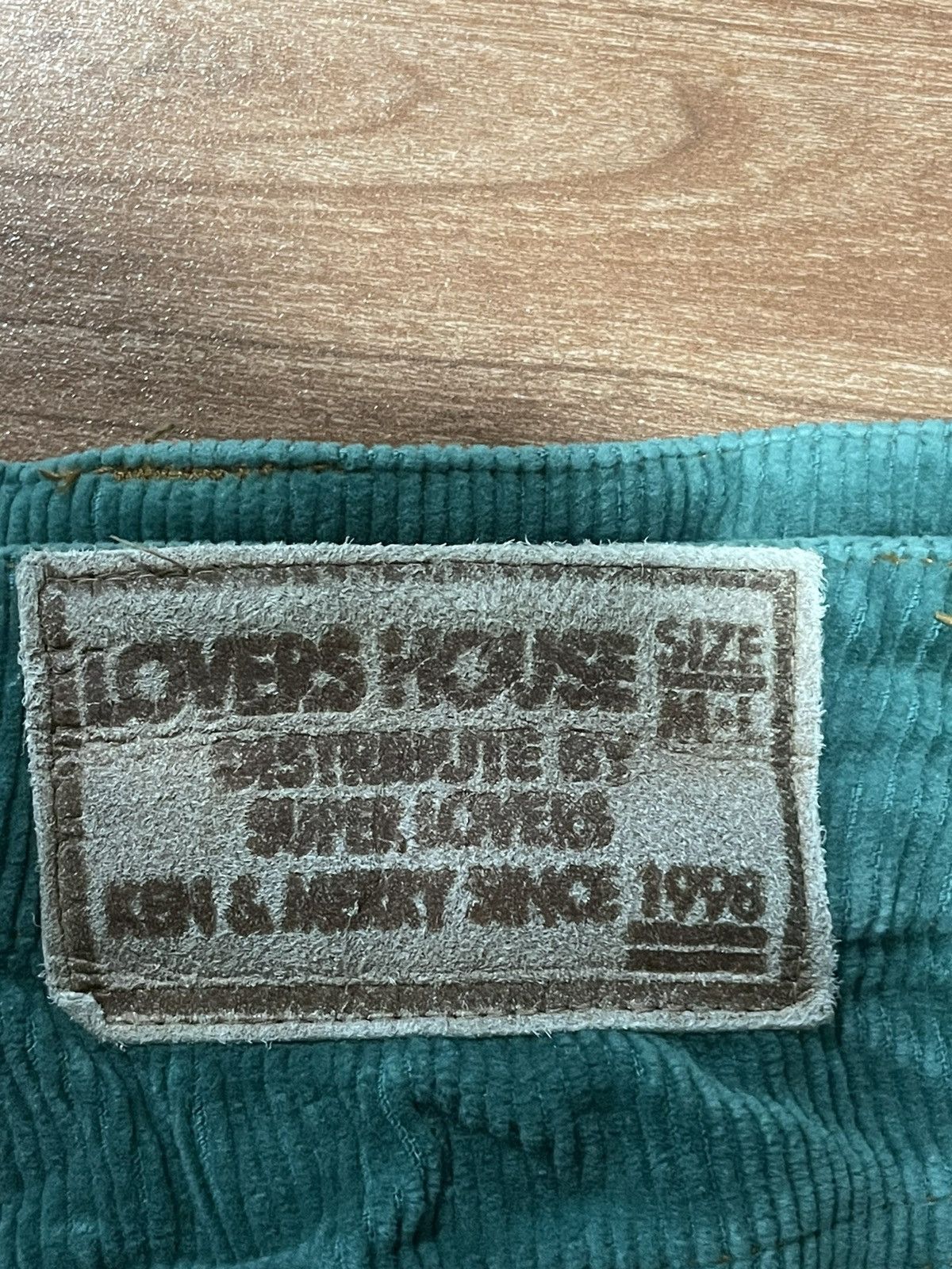 Super Lovers Lovers House by Super Lovers Green Corduroy Skirt Size 31" - 3 Thumbnail