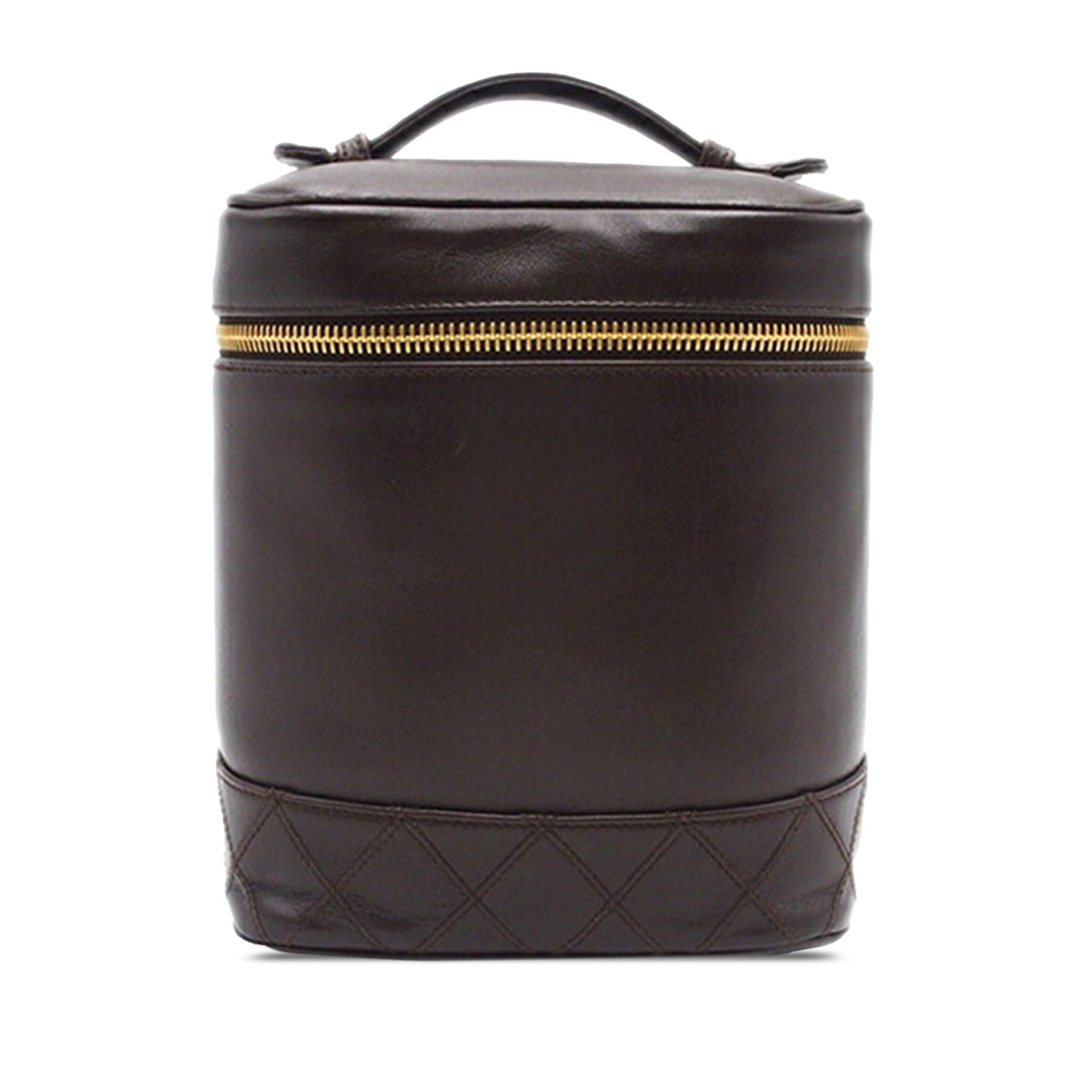 Chanel Chanel CC Lambskin Vanity Case Brown Size ONE SIZE - 1 Thumbnail