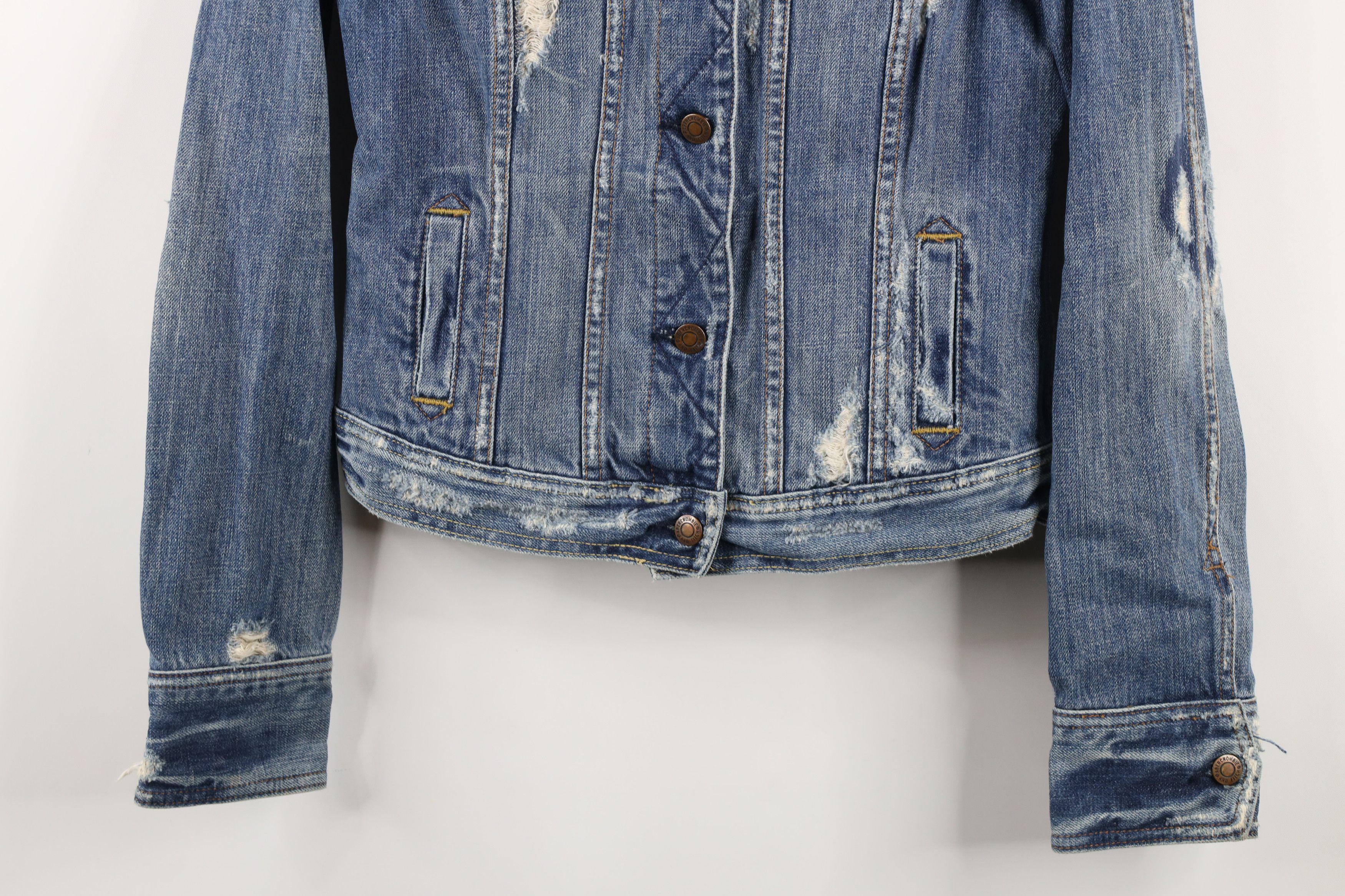 Abercrombie & Fitch × Vintage Vintage Y2K Abercrombie & Fitch Denim Jean Trucker Jacket Size S / US 4 / IT 40 - 3 Thumbnail