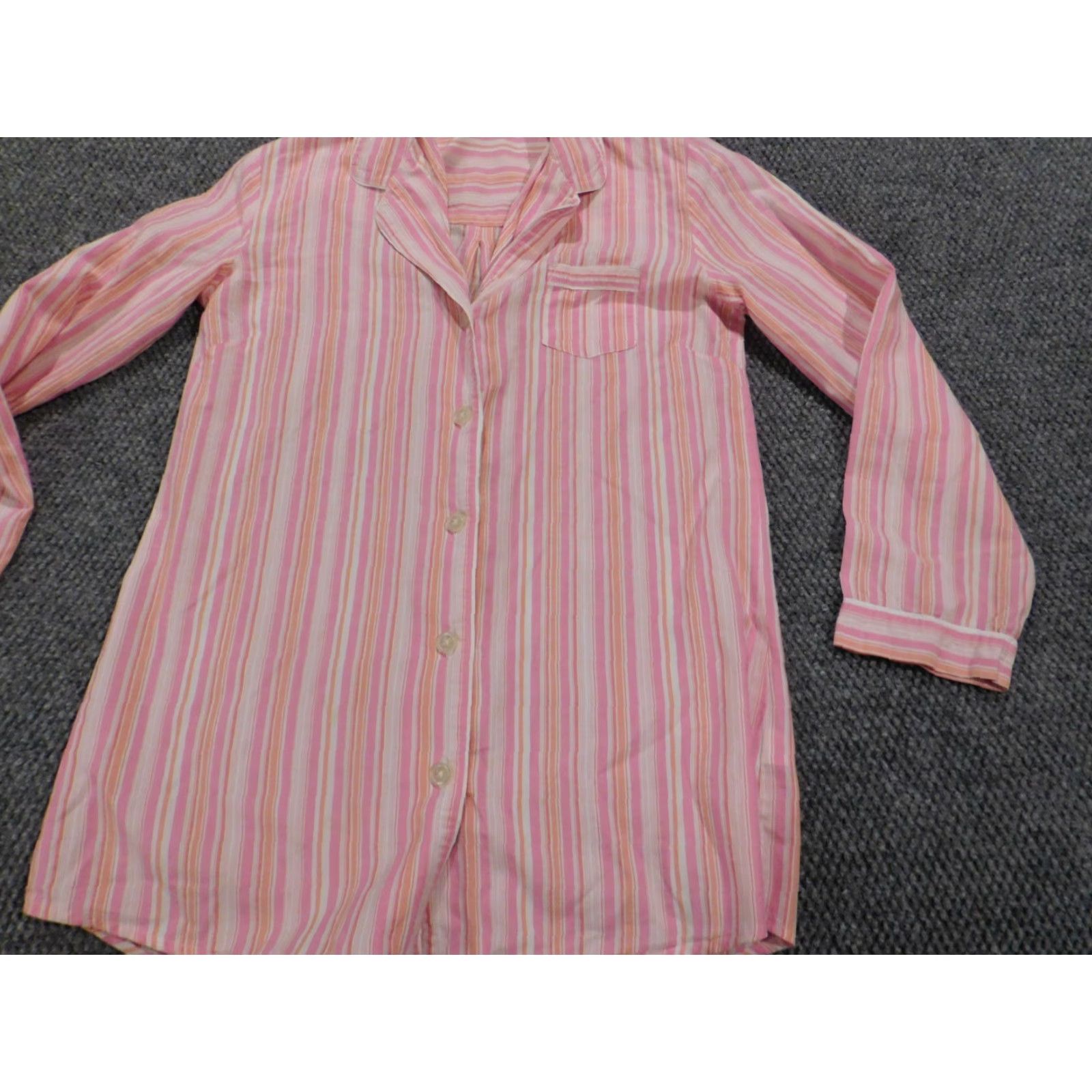 Gap Gap Blouse Women Shirt S Pink Long Sleeve Button Down Striped Casual Cotton Rayon Breathable Basic Classic Regu lar Size Type Regular Ladies Size S / US 4 / IT 40 - 3 Thumbnail