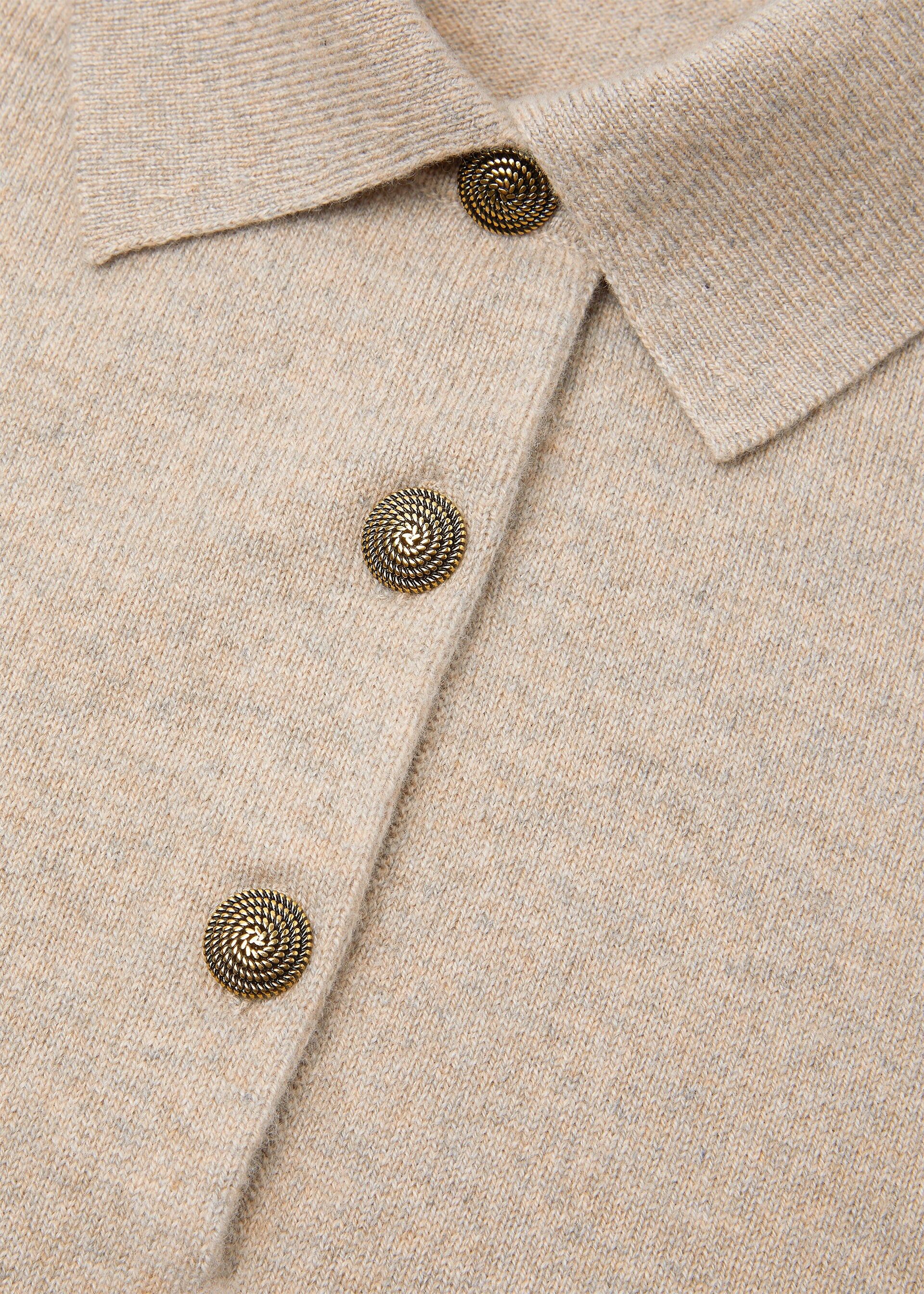 Loro Piana os11x0326 FAQ8643 Classic Polo Shirt in Silver Birch Size M / US 6-8 / IT 42-44 - 7 Thumbnail