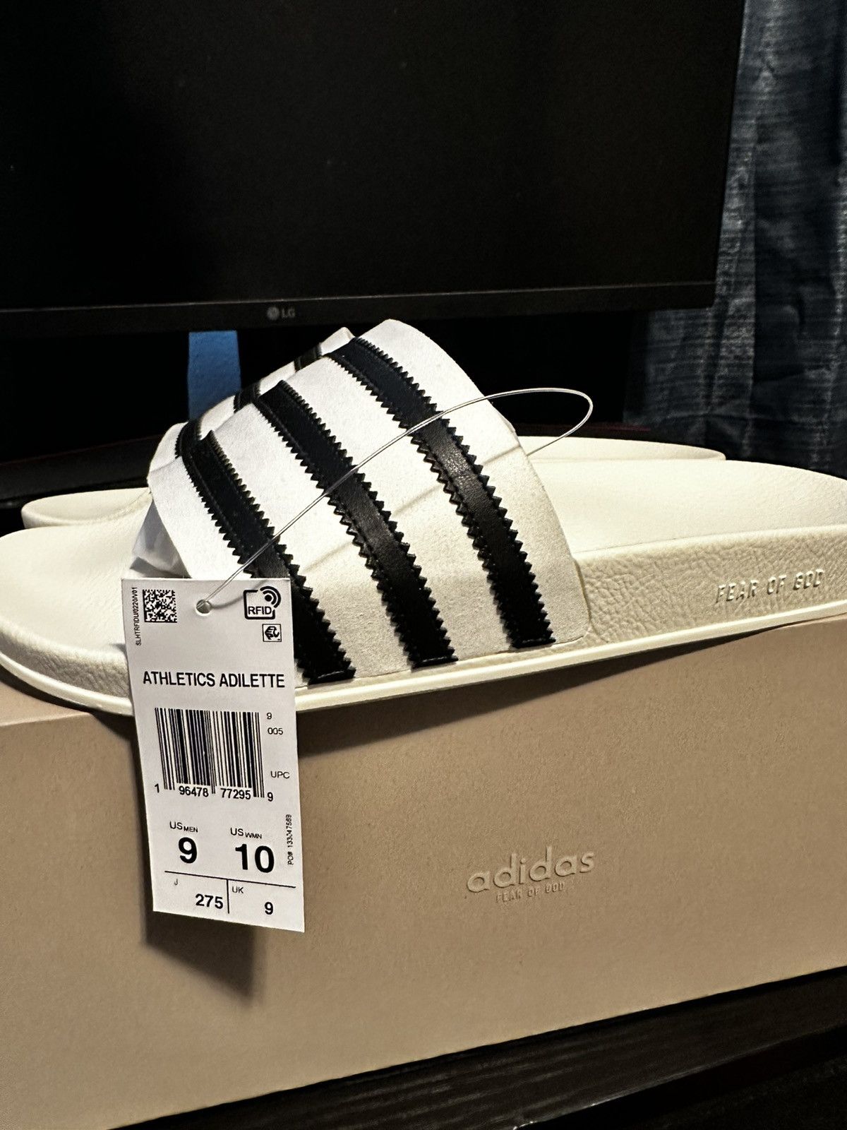 Adidas × Fear of God Adidas X Fear of God Adilette Slides Size US 9 / EU 42 - 2 Thumbnail