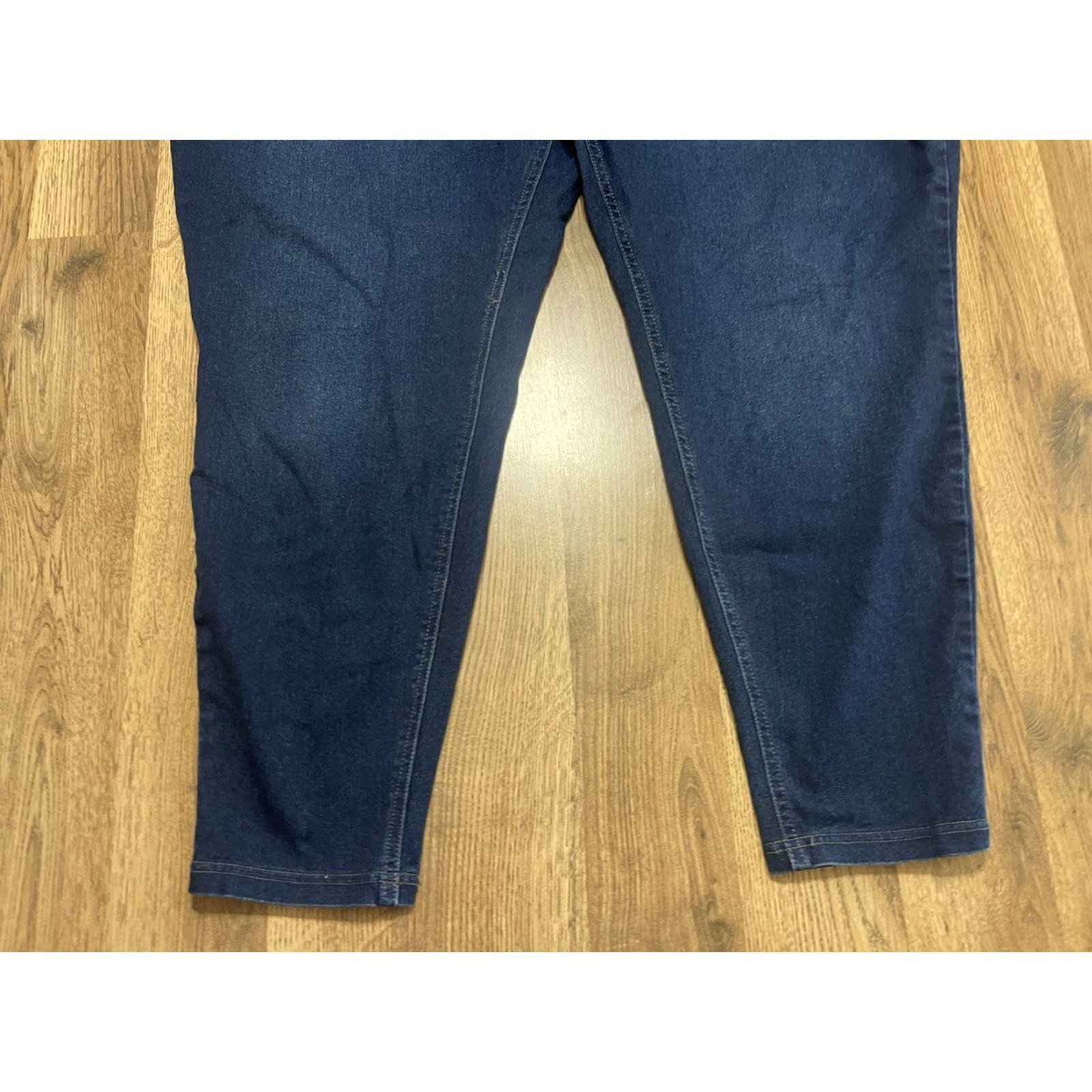 Vintage Terra & Sky Jeans Women's Size 4X Blue Denim Skinny Jeans Slim Regular Inseam 26.5 in Size 40" / US 18 - 3 Thumbnail