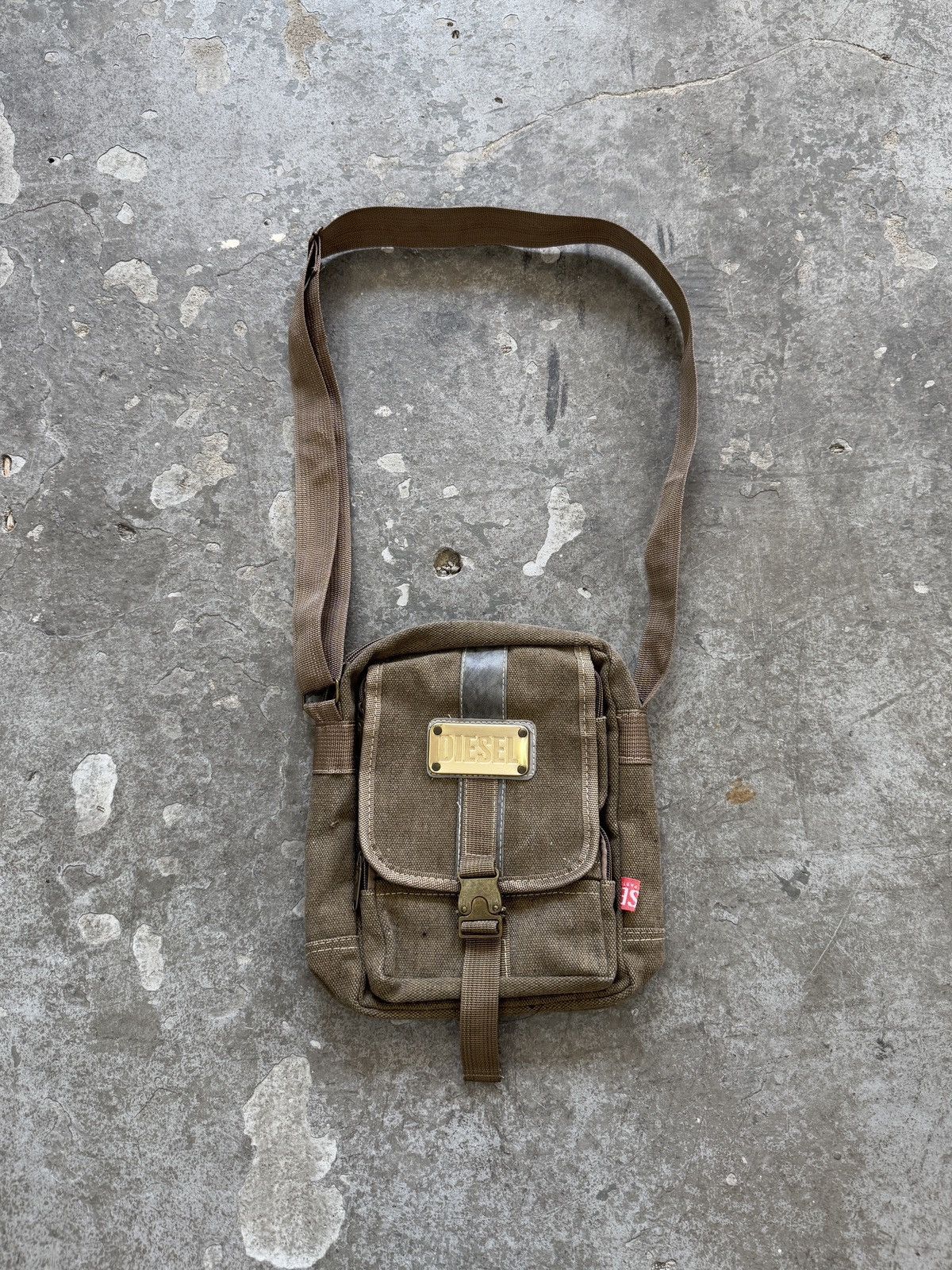 Diesel Shoulder Bag in Brown, Men's
