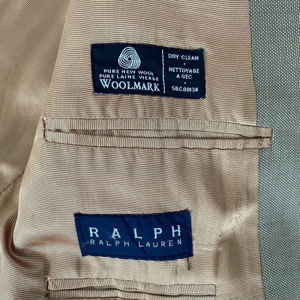 Ralph Lauren Ralph Lauren wool tan suit w/fully lined 3 button jacket and Size 44R - 15 Thumbnail