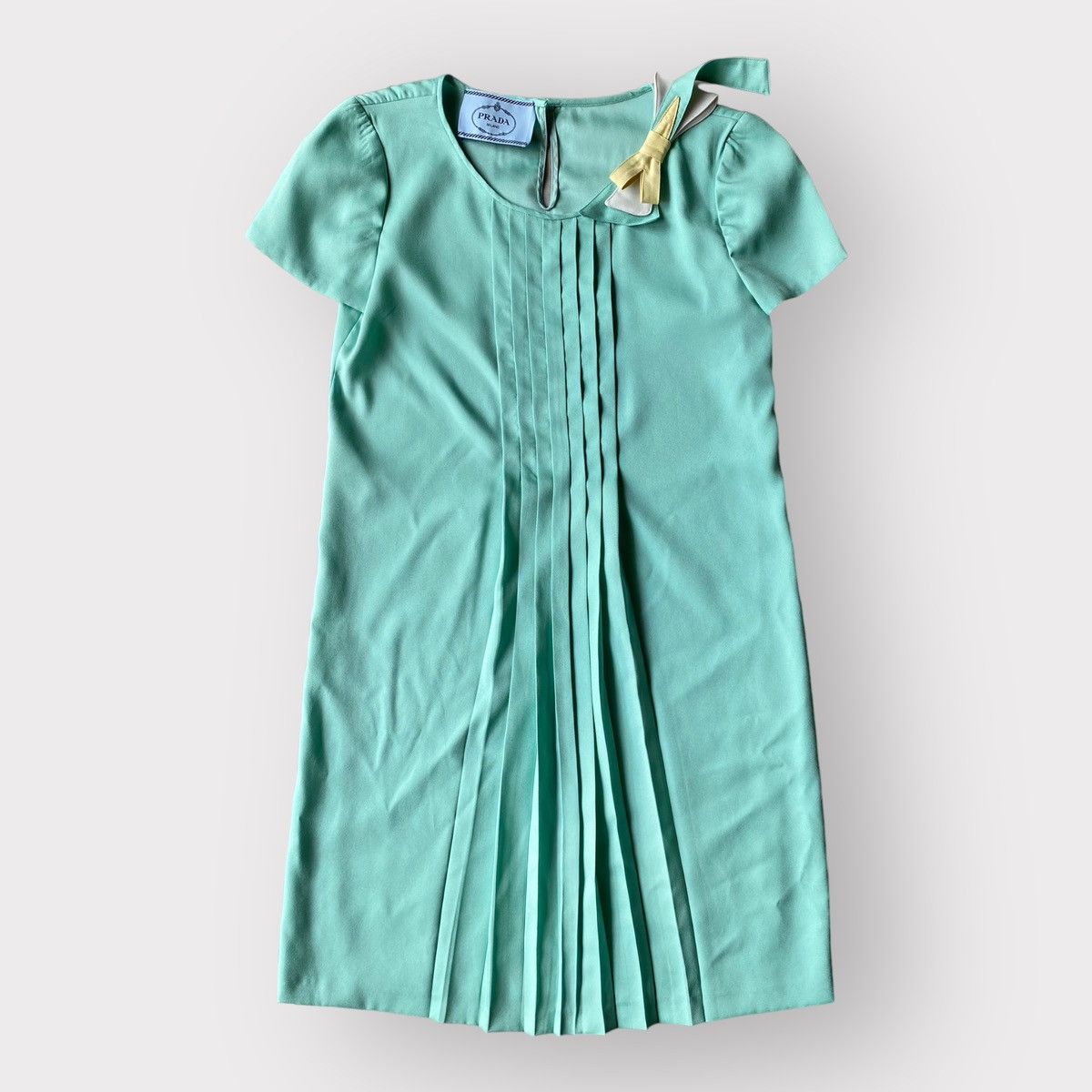 green prada dress Prada Ruffle Collar Long Dress Secondhand | Luxury Vintage