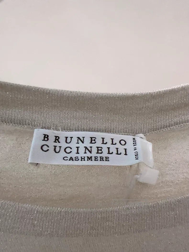 Brunello Cucinelli Brunello Cucinelli Beige T-Shirt Size S / US 4 / IT 40 - 3 Thumbnail