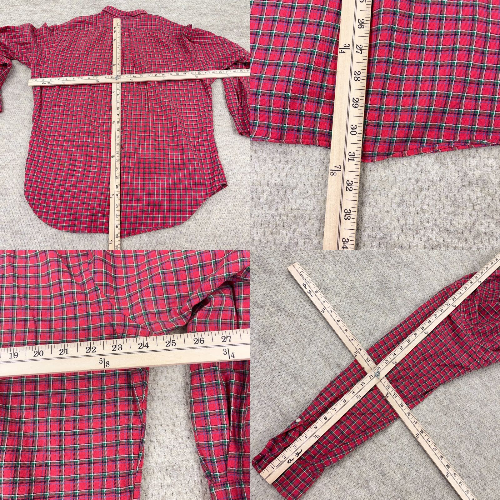 Ralph Lauren Ralph Lauren Flannel Shirt Large Red Plaid Classic Fit Button-Up Casual Mens Size US L / EU 52-54 / 3 - 8 Thumbnail