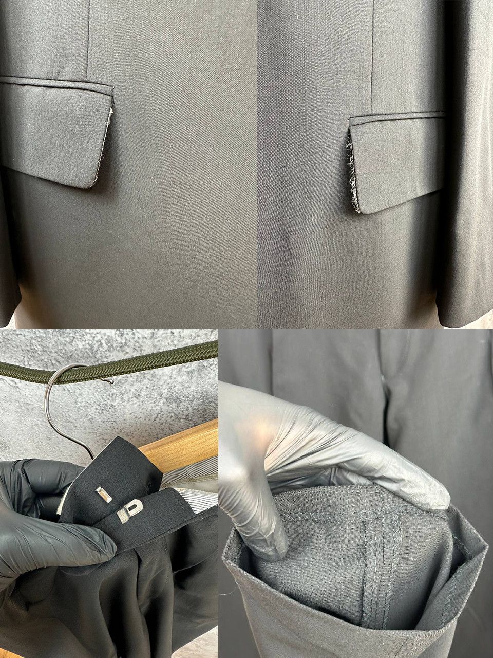 Yves Saint Laurent Yves Saint Laurent Pour Homme Black Wool Suit Made in France Size 42R - 21 Thumbnail